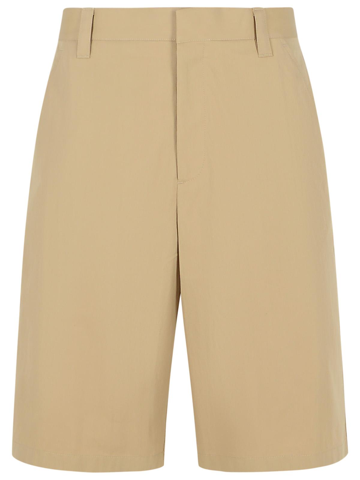 Moschino Beige Cotton Blend Bermuda Shorts Men by Luosophy