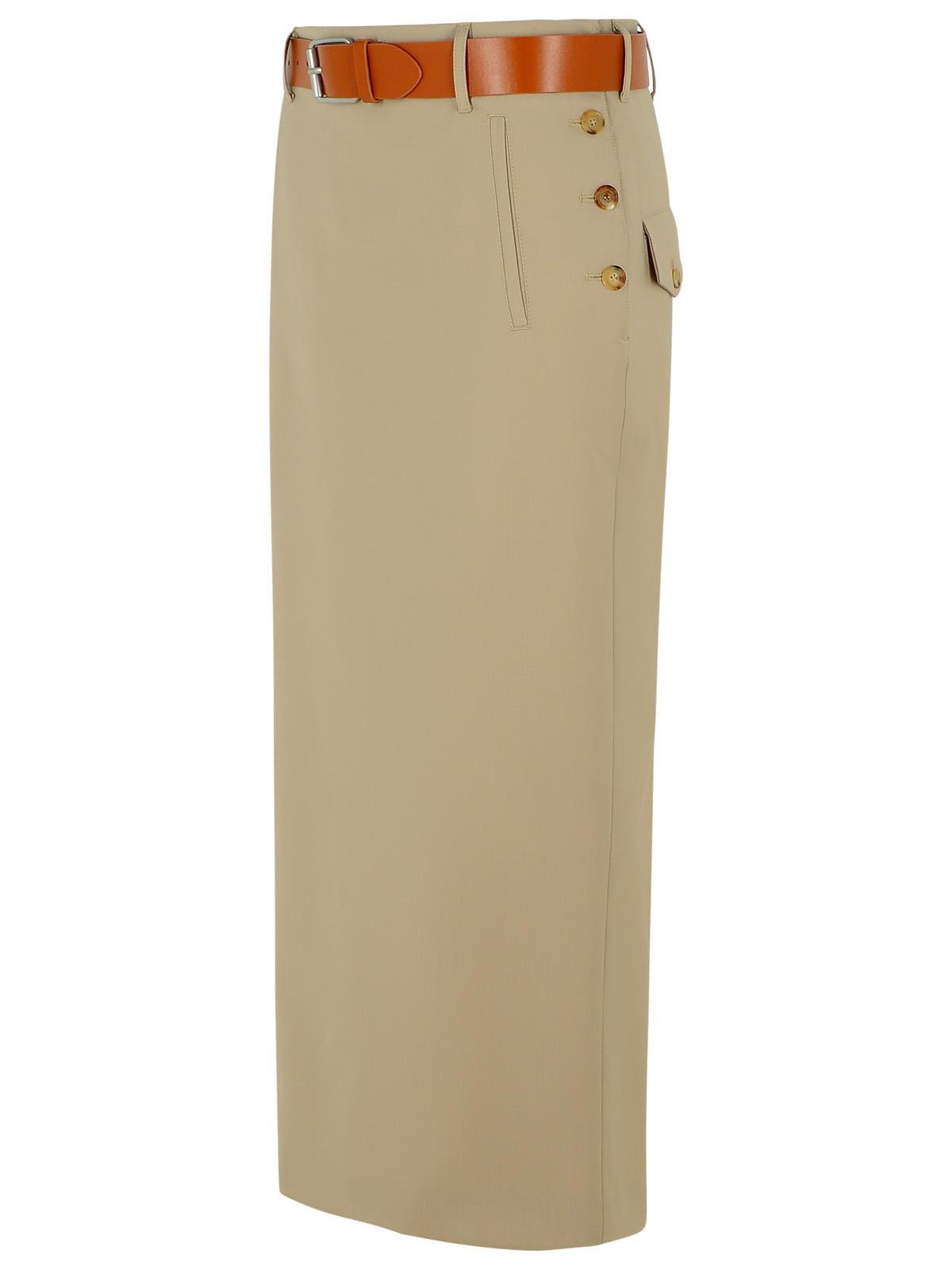 Moschino beige virgin wool skirt women