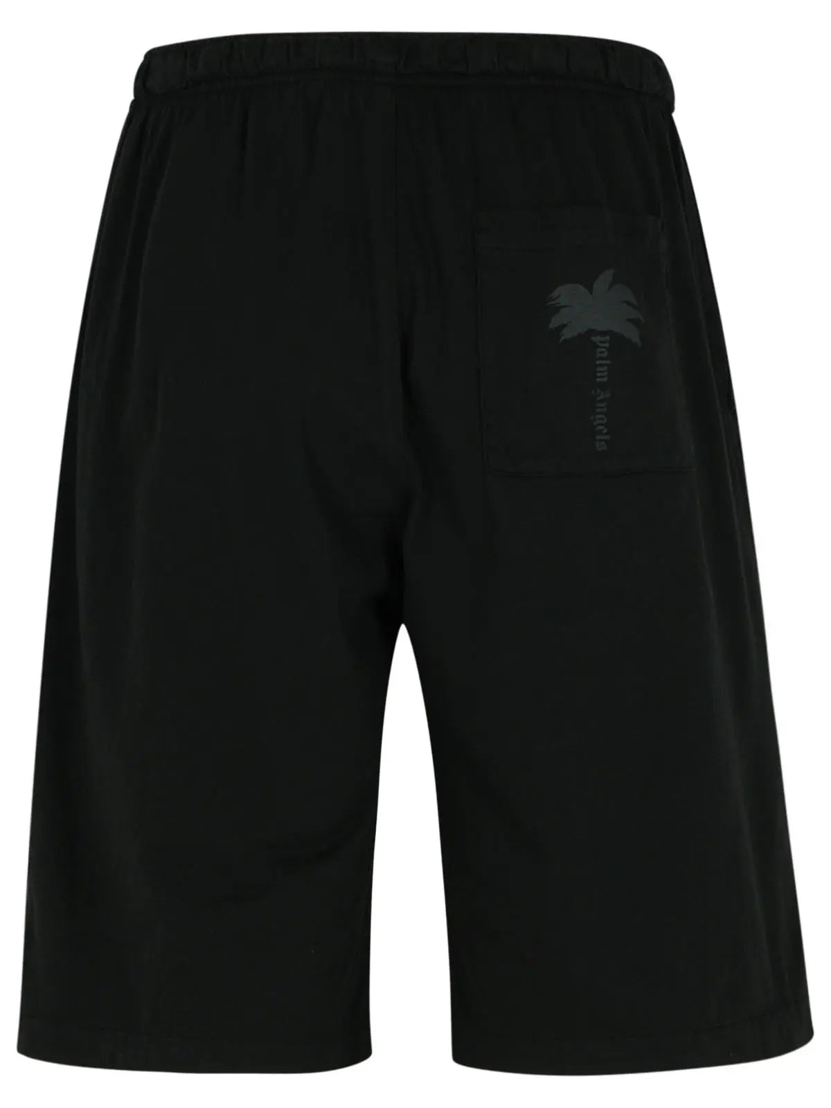 Palm Angels Black Cotton Bermuda Shorts Men
