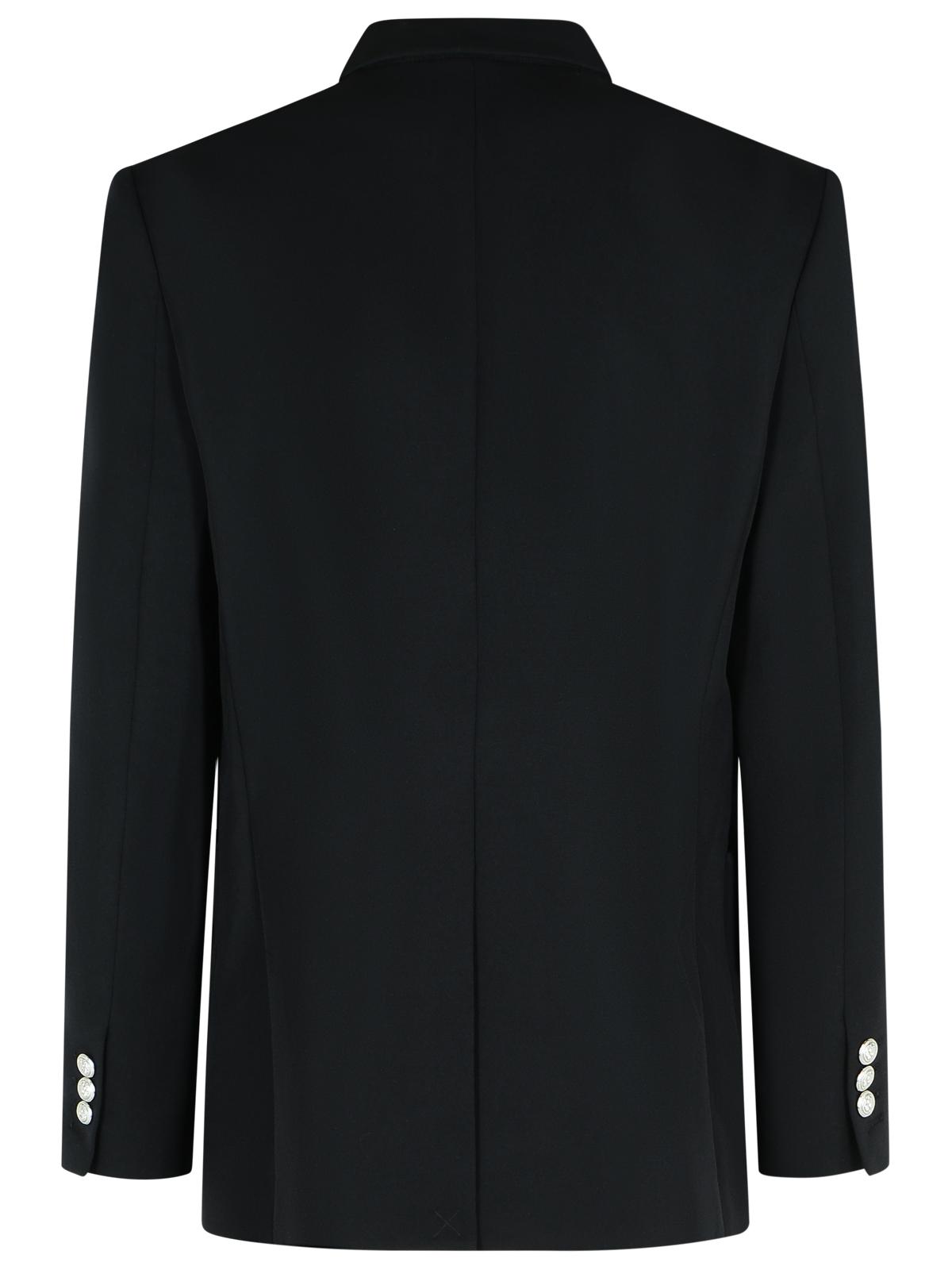 Balmain Black Virgin Wool Blazer Men by Luosophy