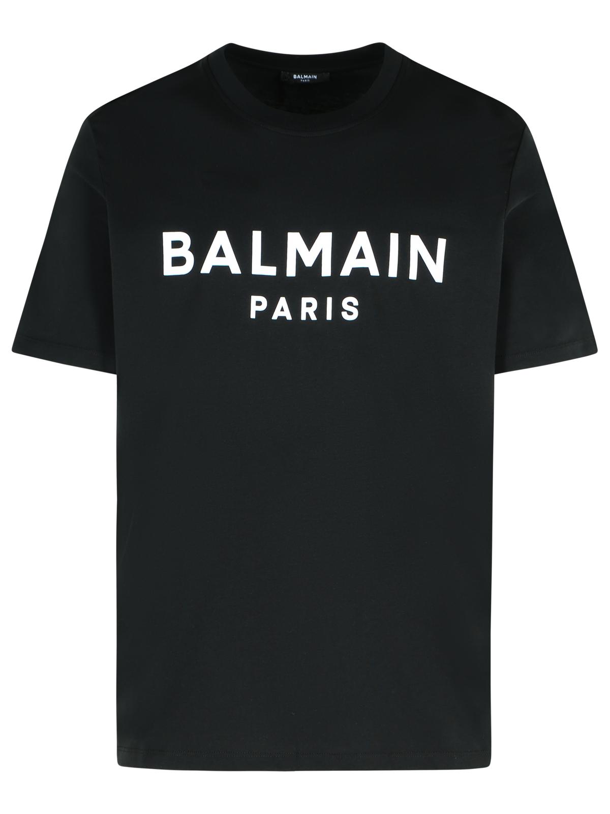 Balmain Black Cotton T-Shirt Men by Luosophy