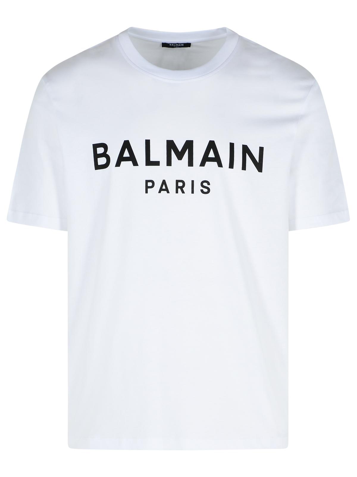 Balmain White Cotton T-Shirt Men DestGlow
