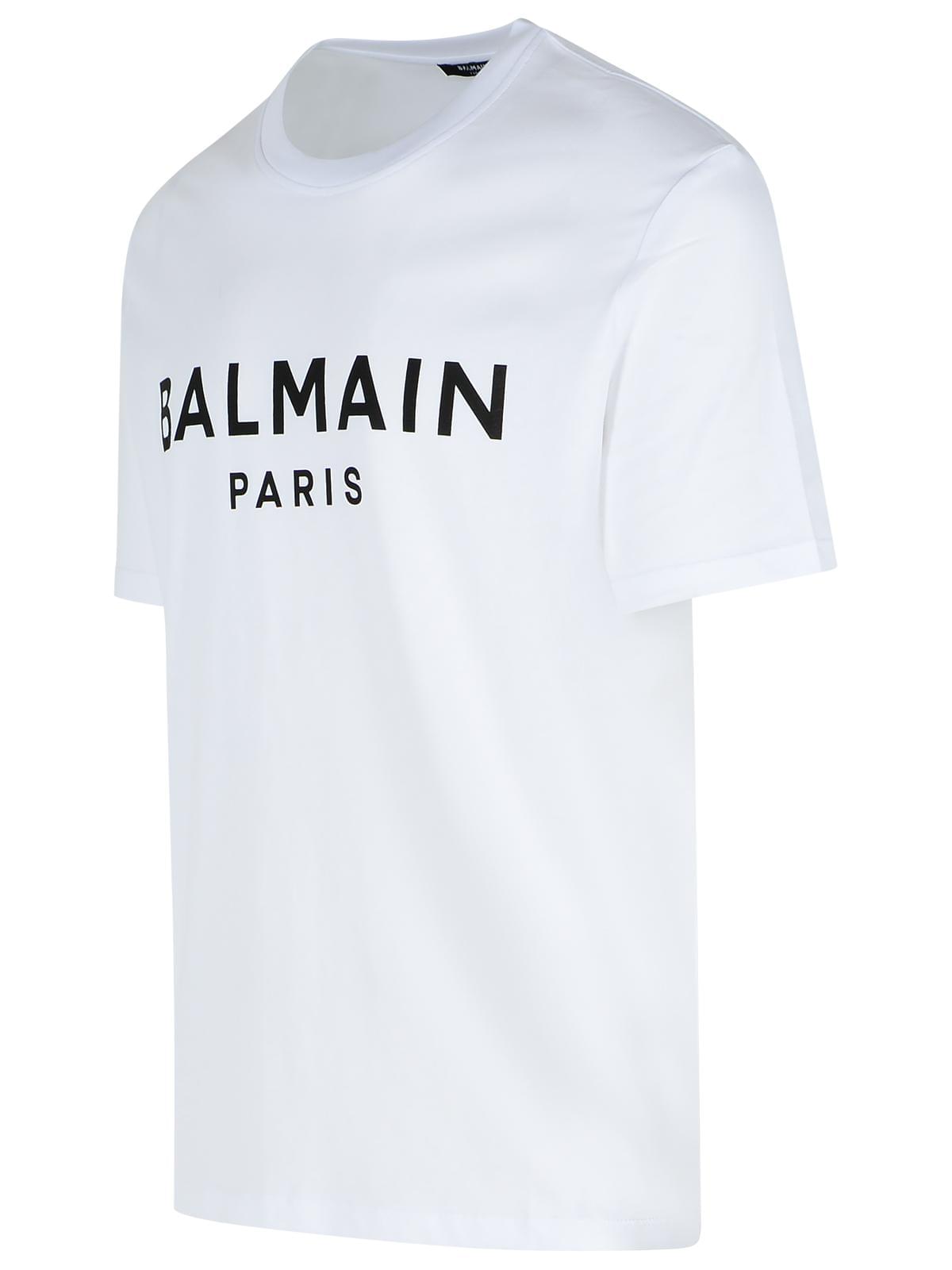 Balmain White Cotton T-Shirt Men DestGlow