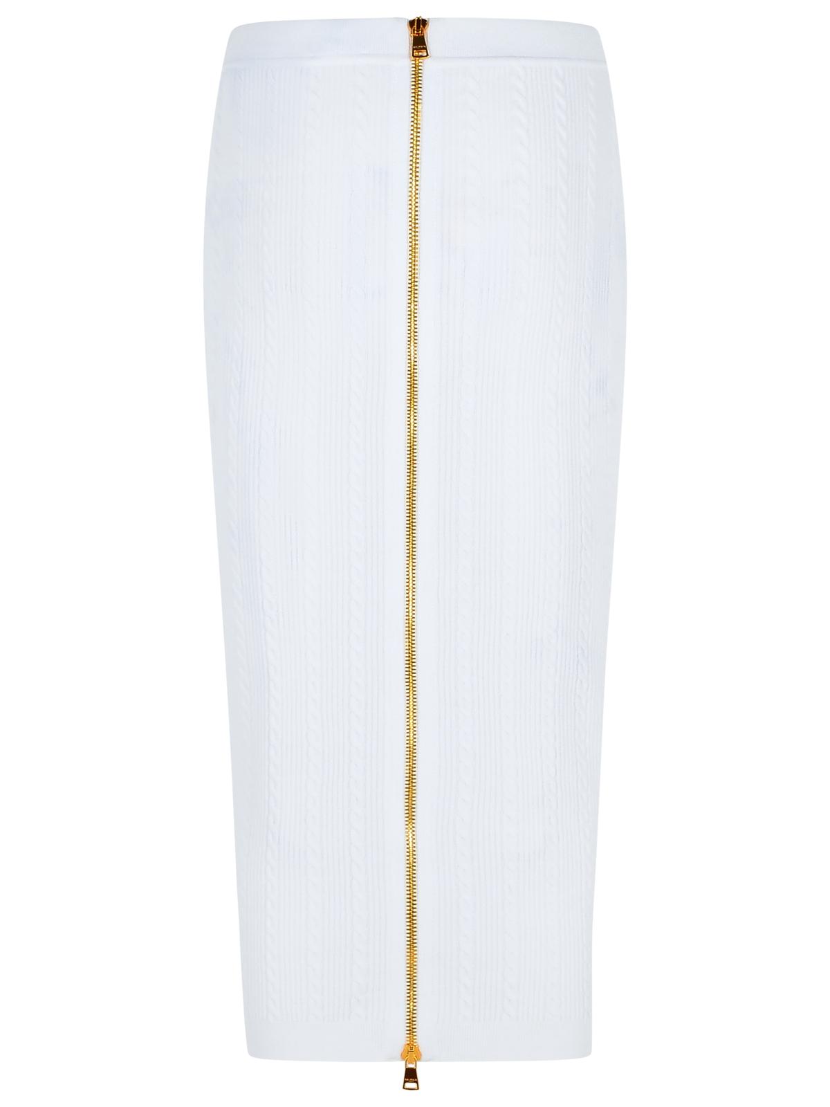 Balmain Long Skirt In White Viscose Blend Women by Luosophy