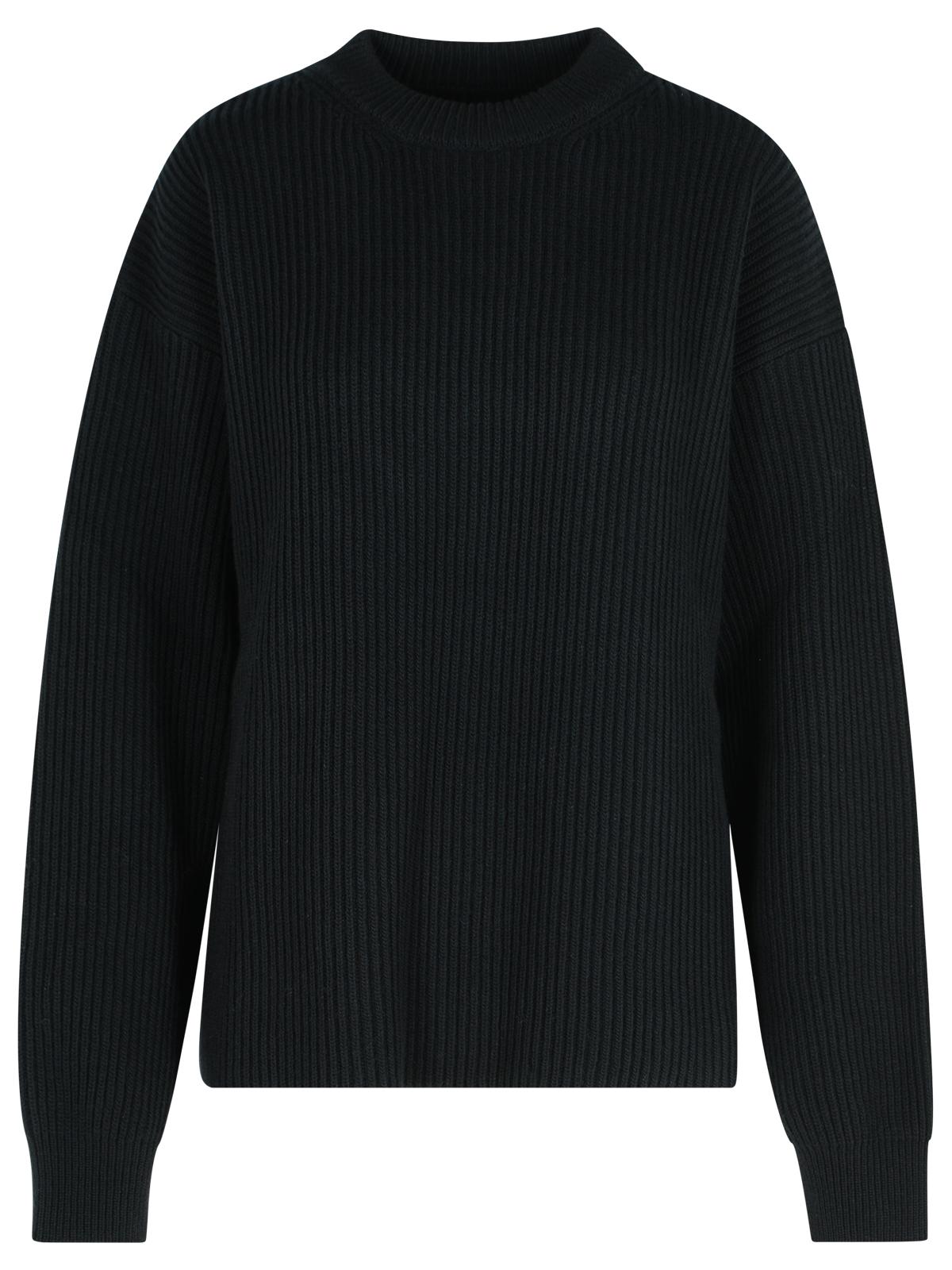 Jil Sander Black Wool Crew Neck Sweater Women by Luosophy