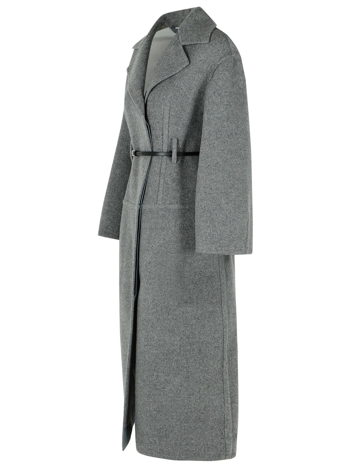 Jil Sander Grey Virgin Wool Coat Women by Luosophy
