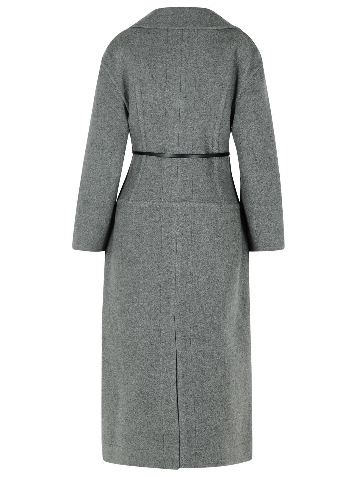 Jil Sander Grey Virgin Wool Coat Women by Luosophy