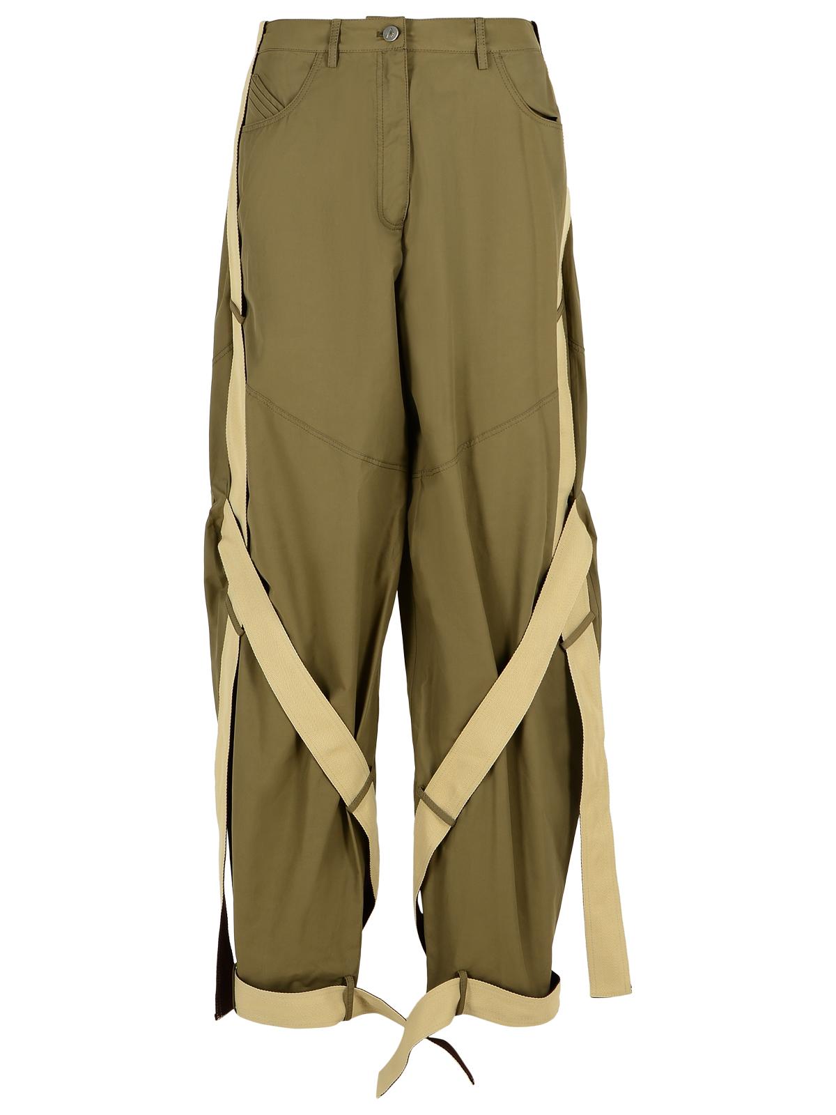 The Attico Green Cotton Blend Pants Women by Luosophy