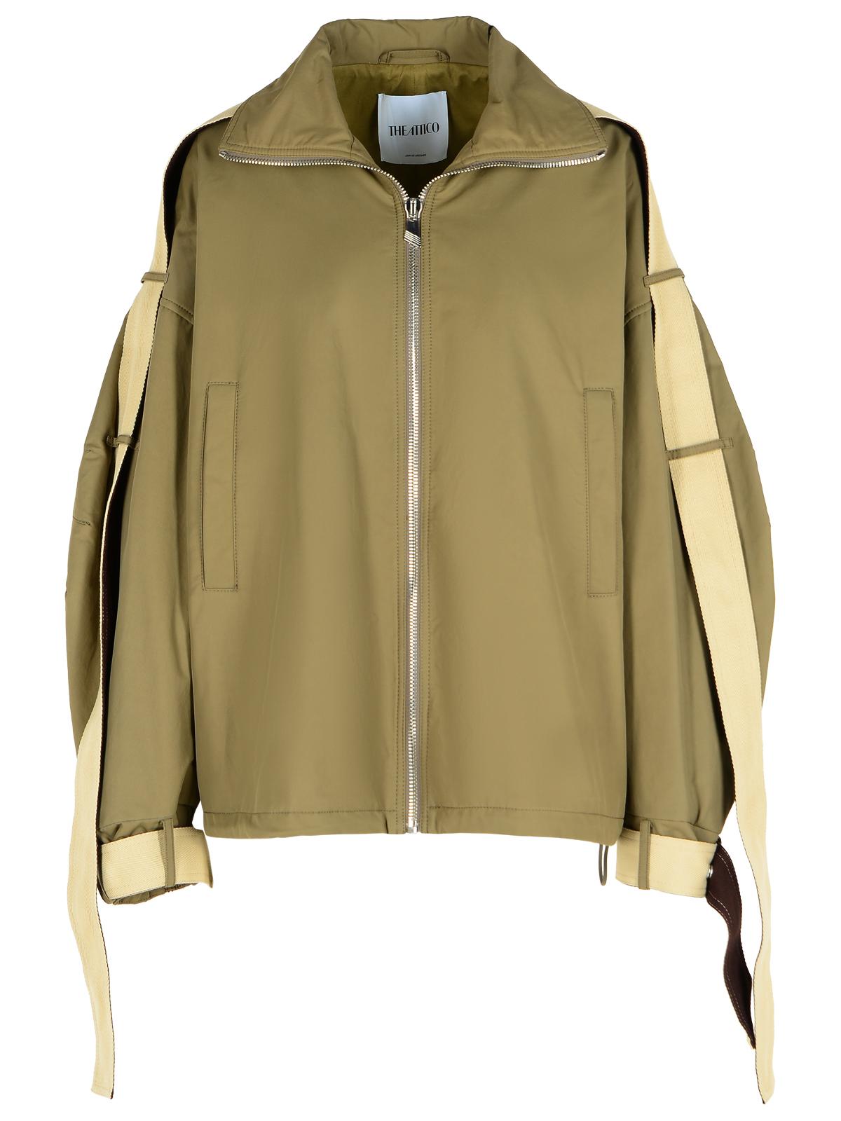 The Attico Green Cotton Blend Jacket Women DestGlow