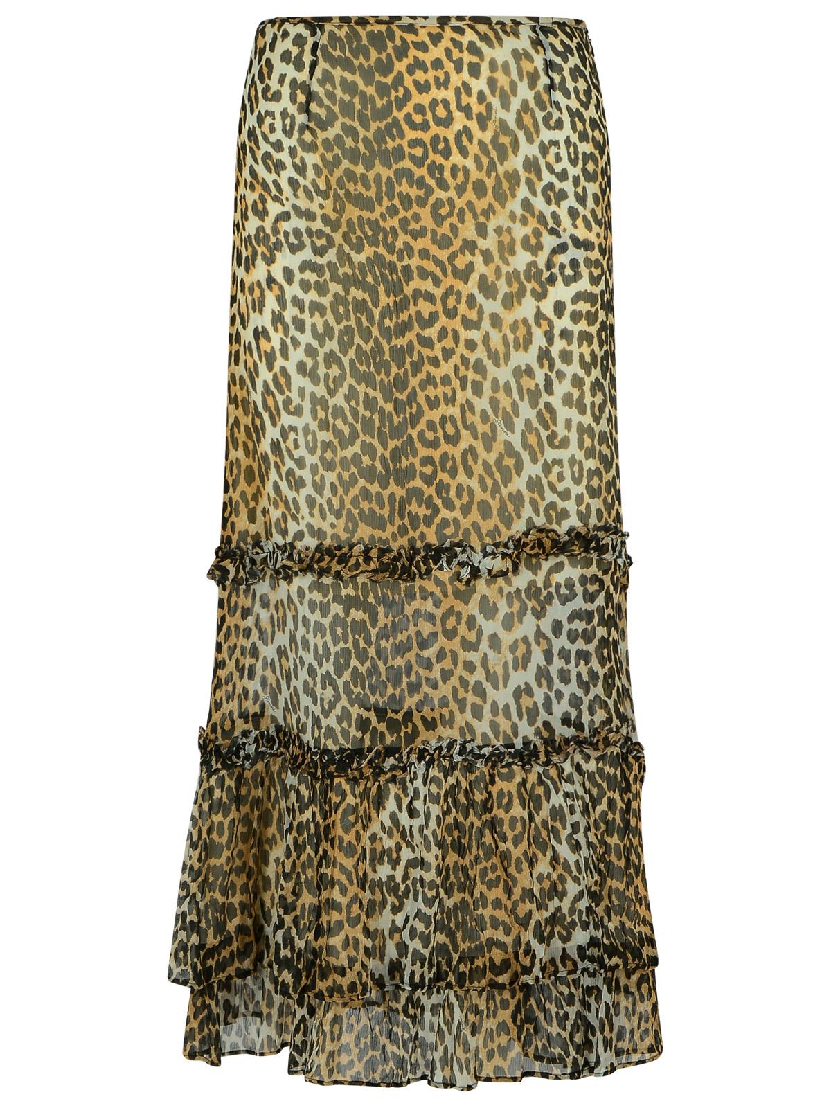 Ganni Long Skirt In Viscose &