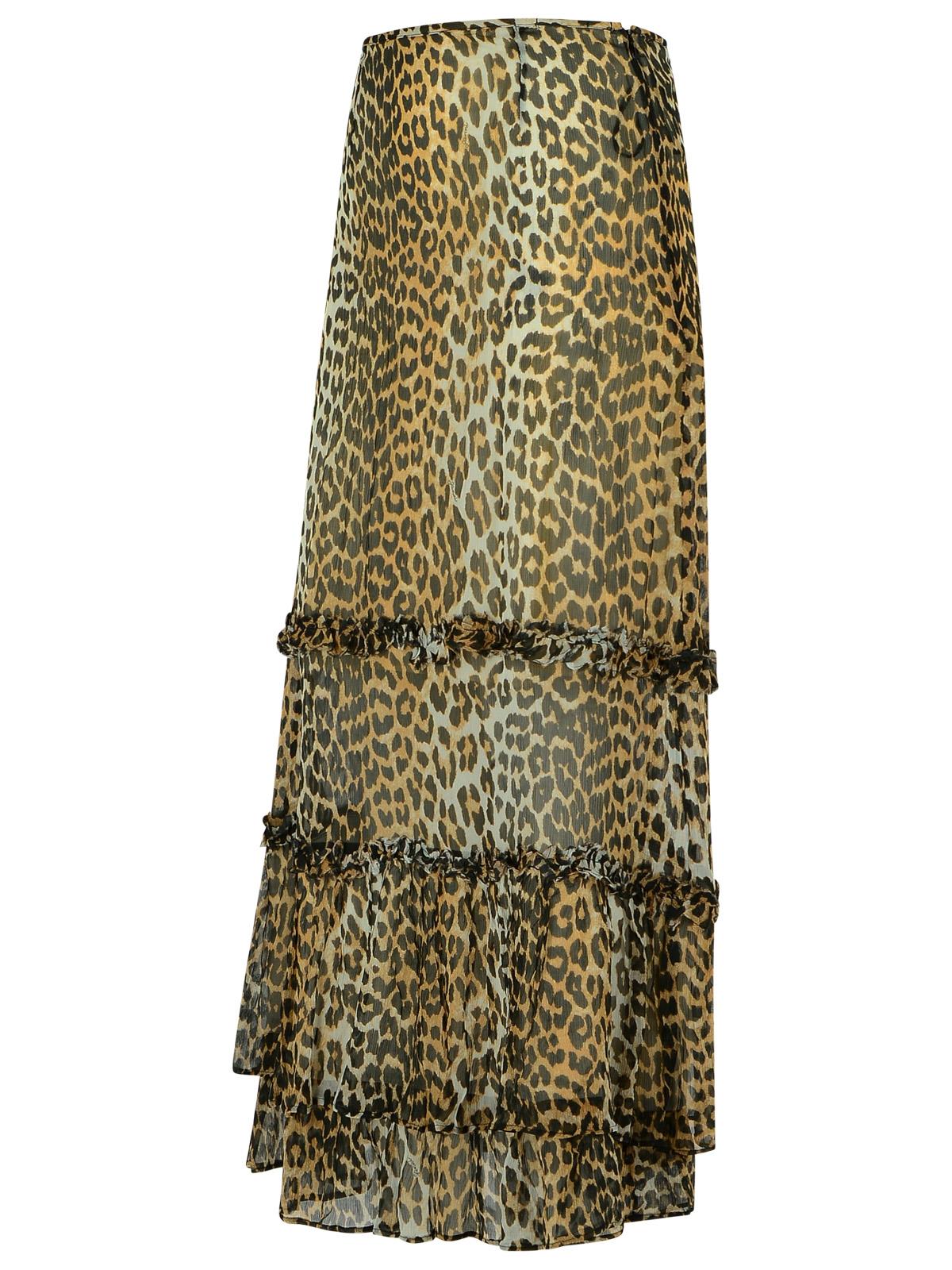 Ganni Long Skirt In Viscose &