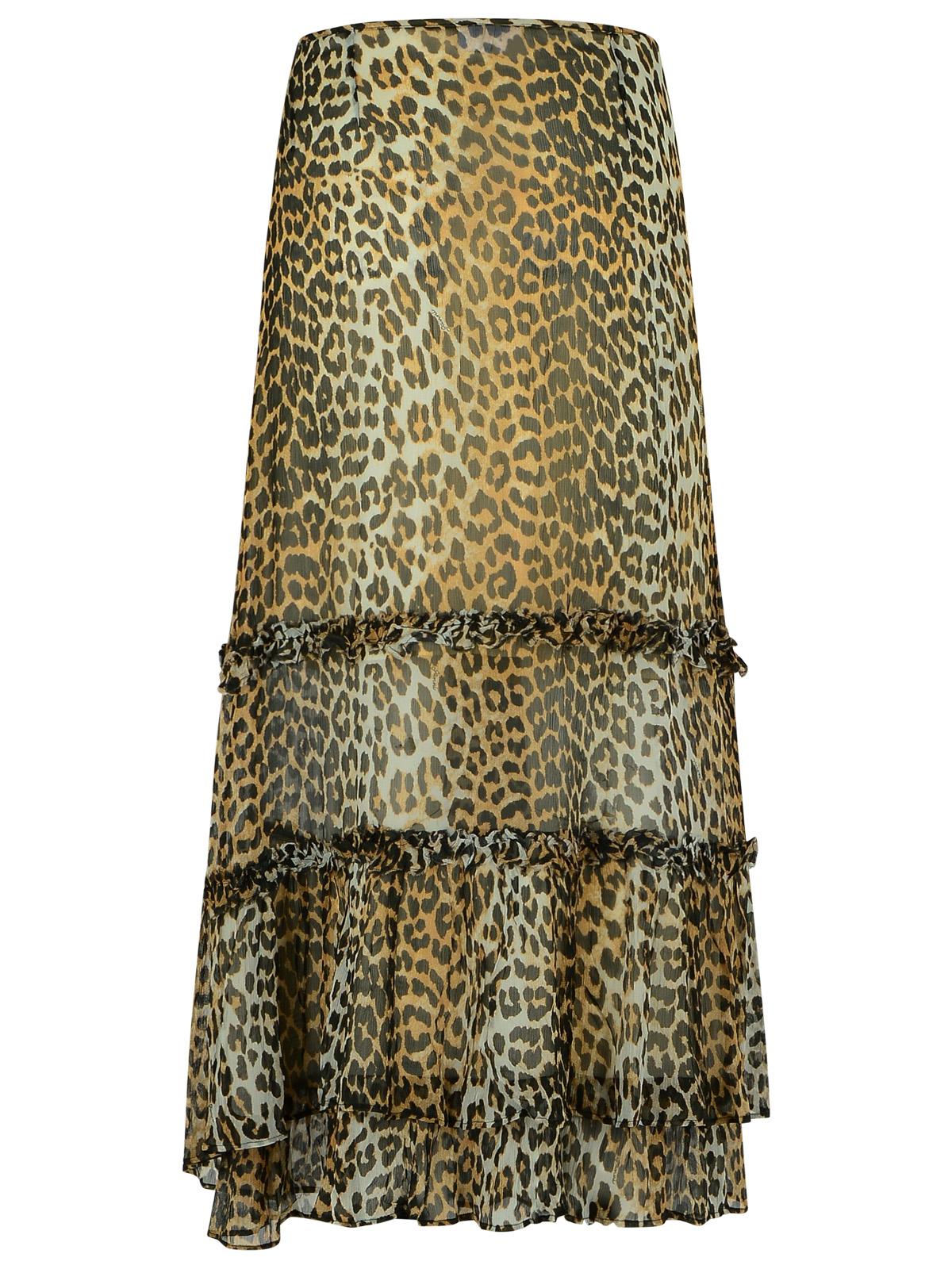Ganni Long Skirt In Viscose &