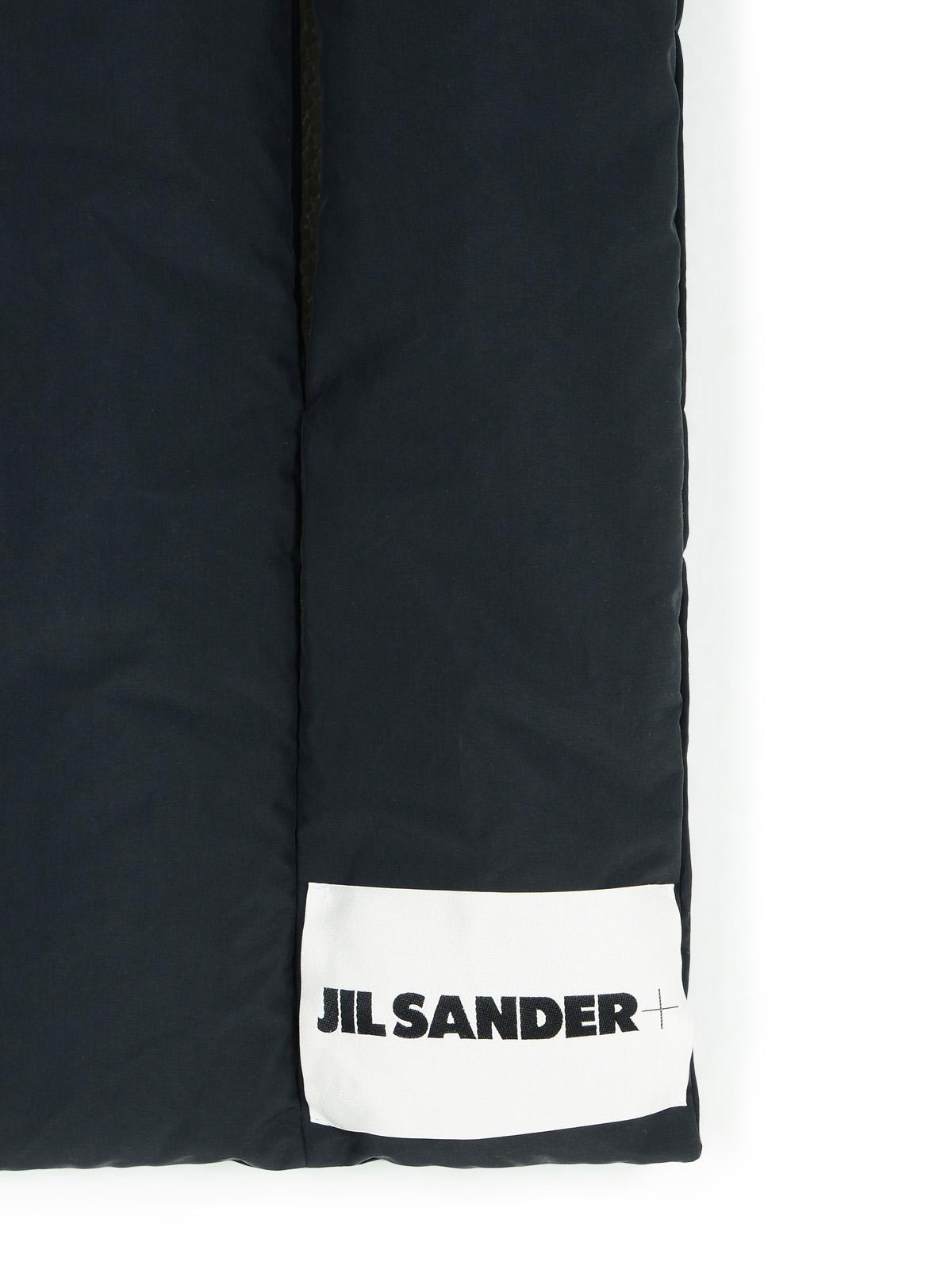 Jil Sander Black Polyester Scarf Men by Luosophy