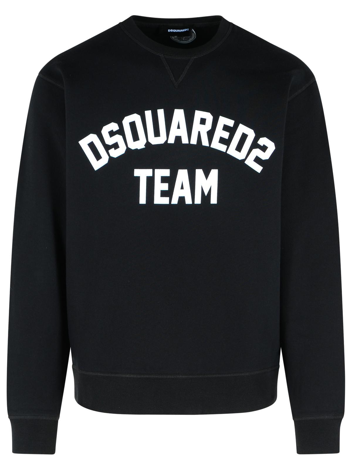 Dsquared2 black cotton sweatshirt men
