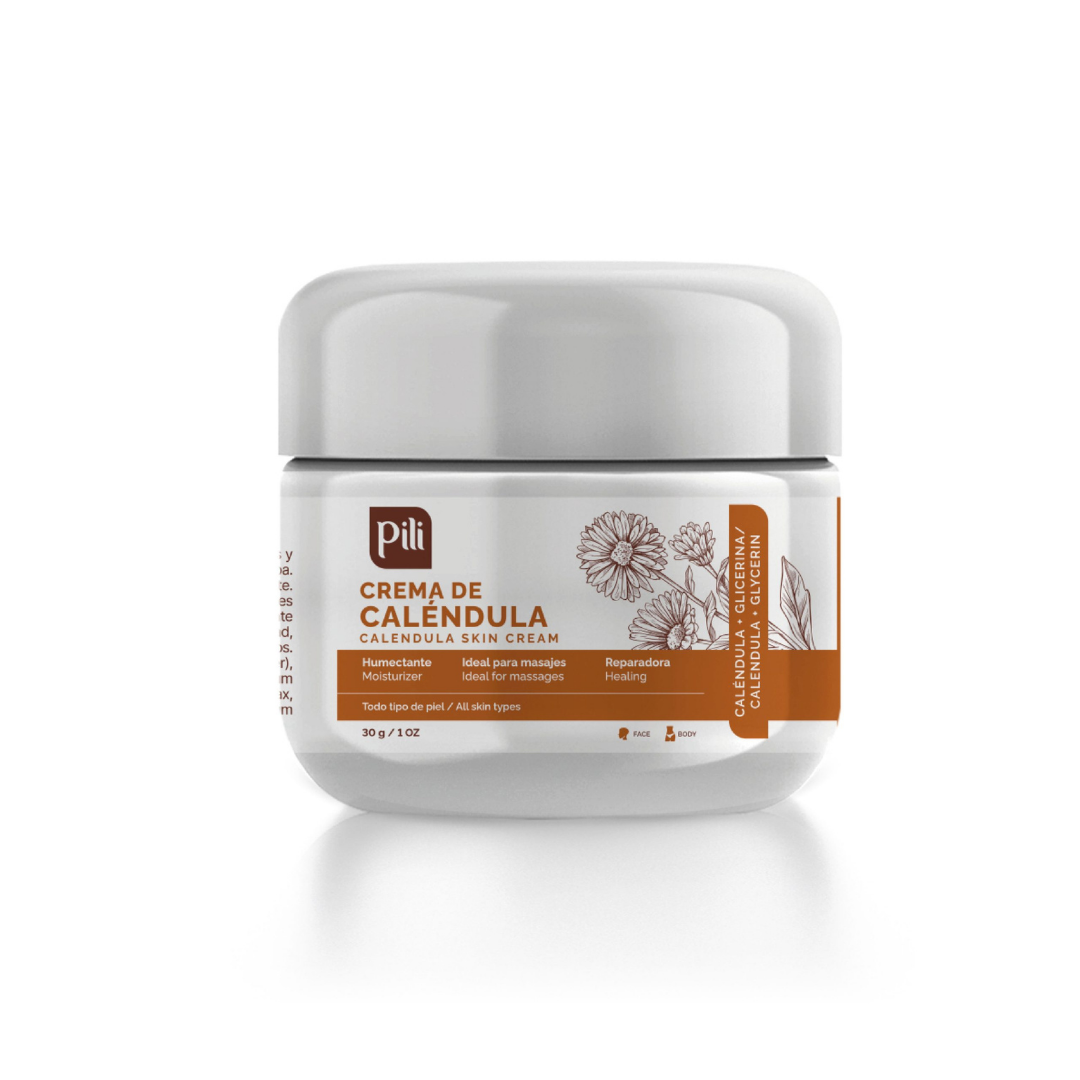 Pili Natural Calendula Skin Cream Moisturizer (1oz) DestGlow