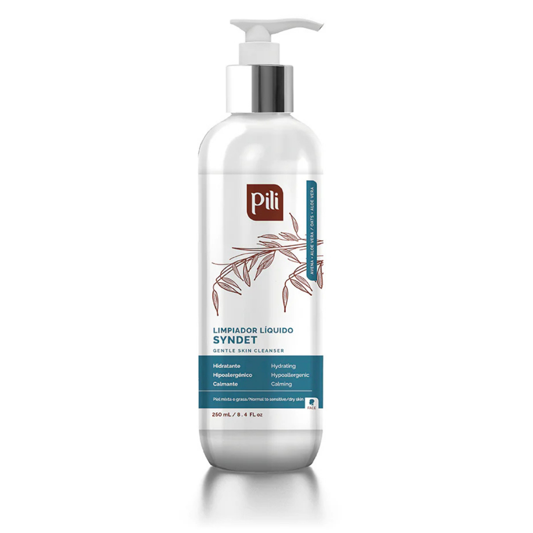 Pili Syndet Gentle Skin Cleanser Liquid Soap with Oats & Aloe (8.4oz) DestGlow