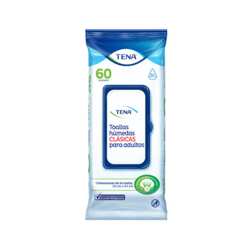 Tena Classic Wipes for Adults (60ct) DestGlow