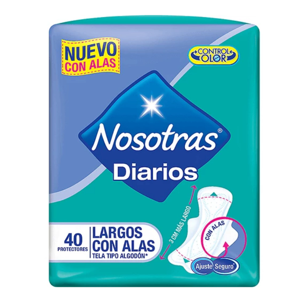 Nosotras Diarios Largos con Alas (40ct) DestGlow