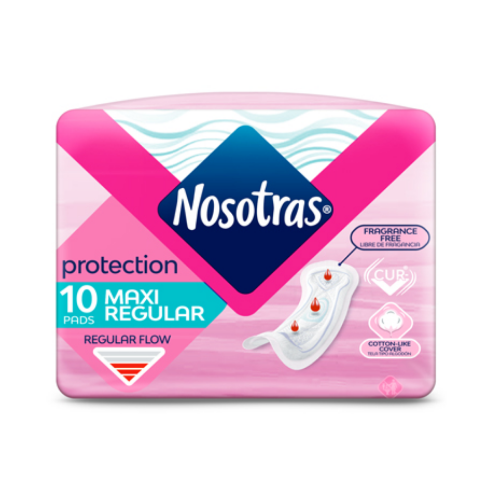 Nosotras Protection Fragrance Free Maxi Regular (10ct) DestGlow