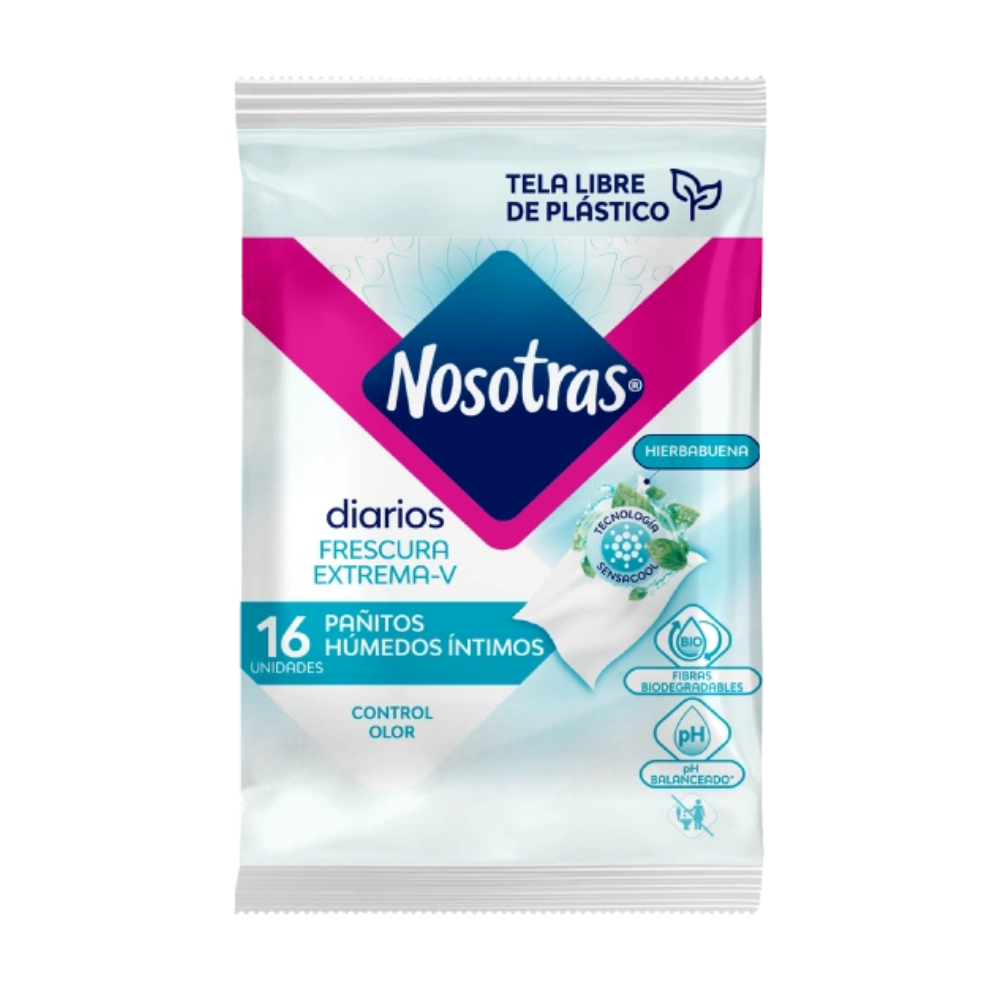 Nosotras Extreme Freshness Intimate Wet Wipes (16ct) DestGlow