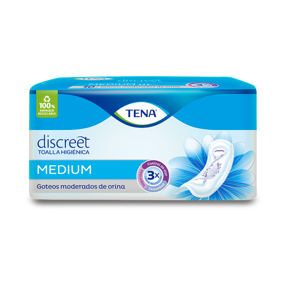Tena Women Discreet Medium Pads (10ct) DestGlow