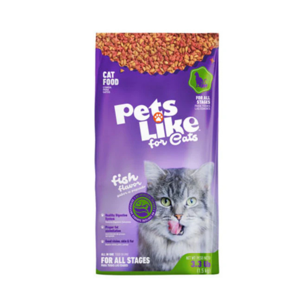 Pets Like Cats Complete Nutrition Fish Flavor for All Stages (3.3lb) DestGlow