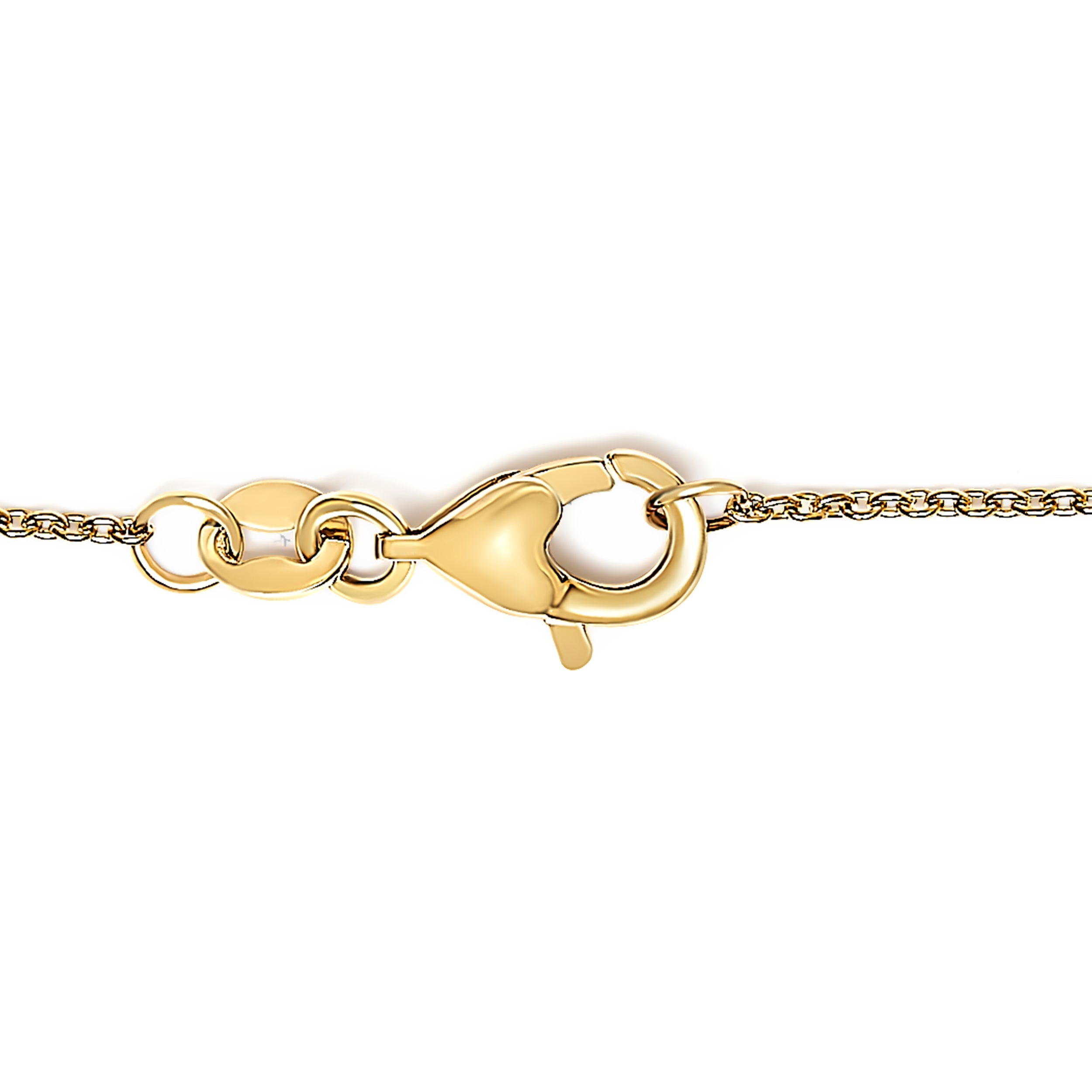 14K Yellow Gold Alternating Red Ruby and White Diamond Bezel Station Chain Bracelet (I-J Color, SI2-I1 Clarity) - 7.5" Inches DestGlow