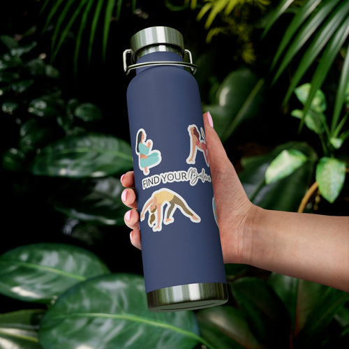 Yoga Poses Find Your Balance Insulated Bottle - 22oz Stainless Steel Vacuum Flask