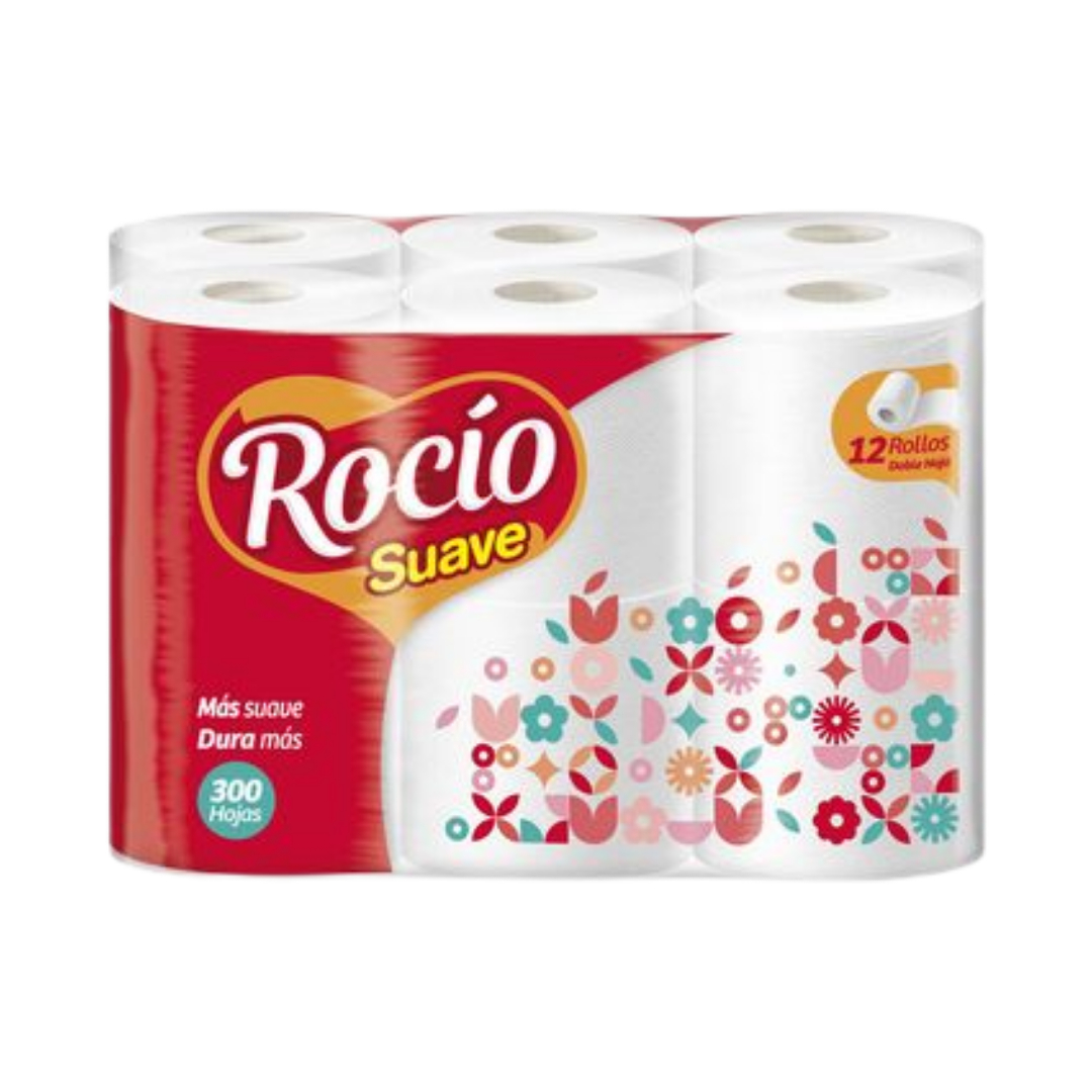 Rocío Suave Toilet Paper 12 Rolls DestGlow