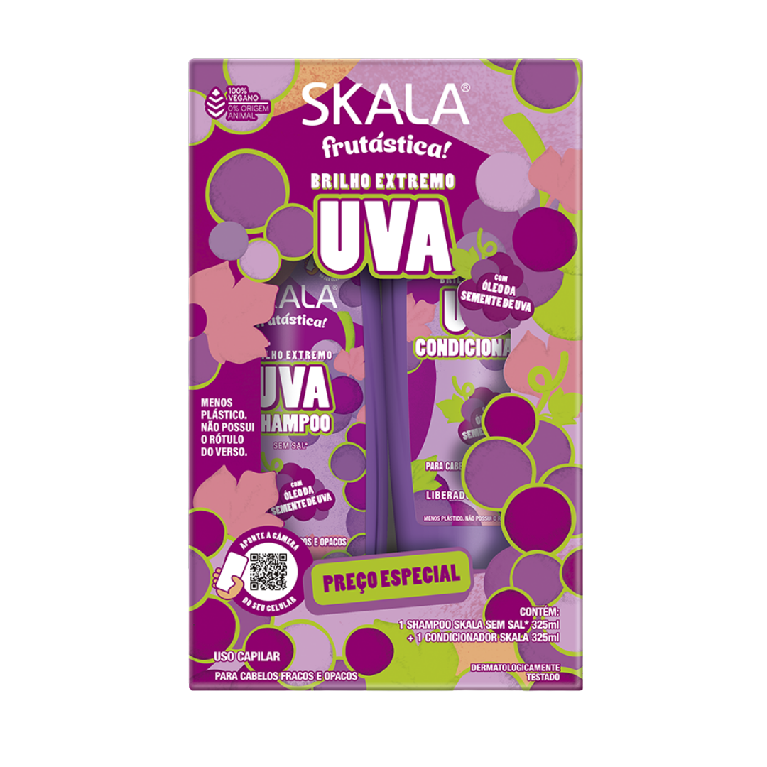 Skala Frutástica Uva Extreme Shine Shampoo & Conditioner Set (2 x 11.0oz) DestGlow