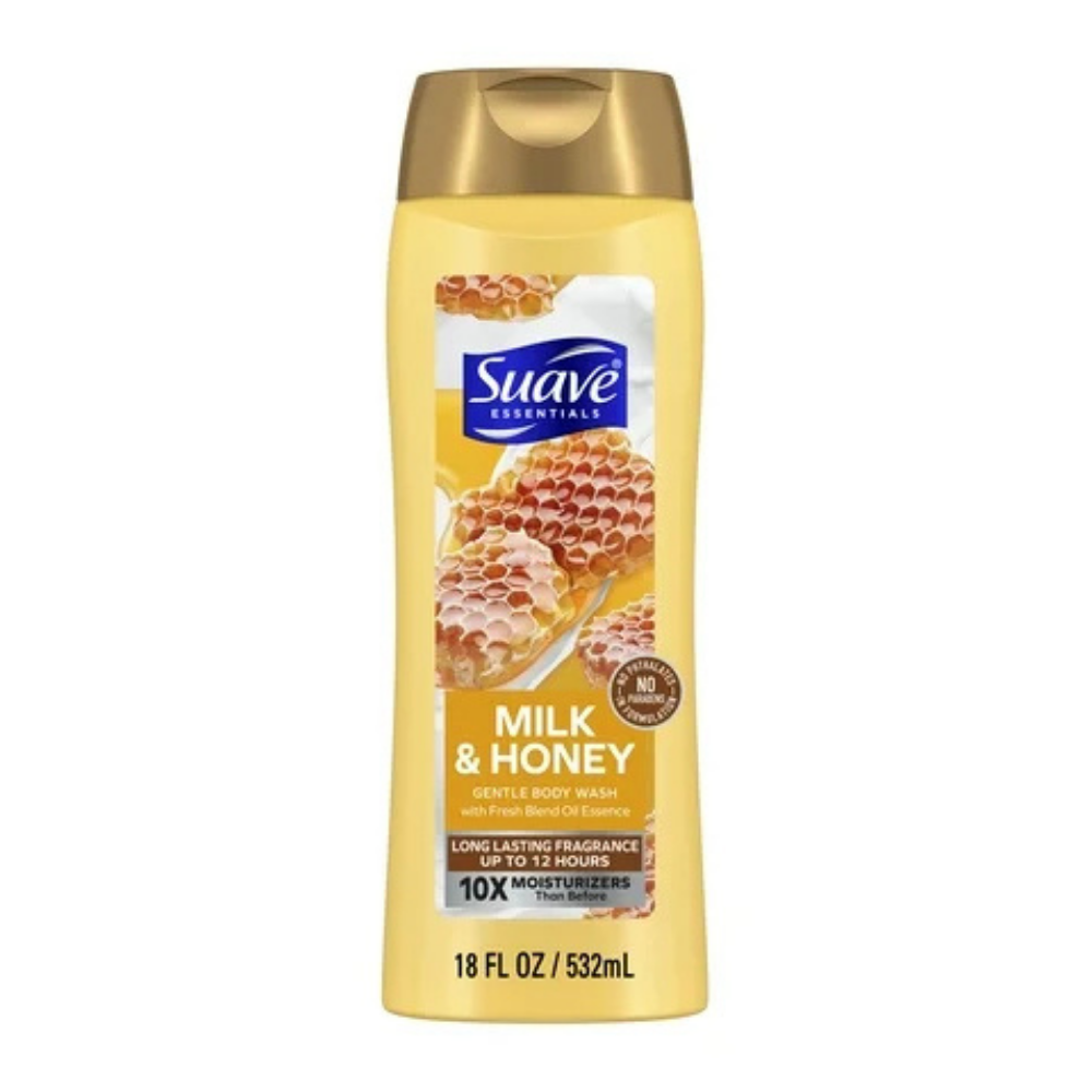 Suave Essentials Milk & Honey Body Wash (18oz) DestGlow