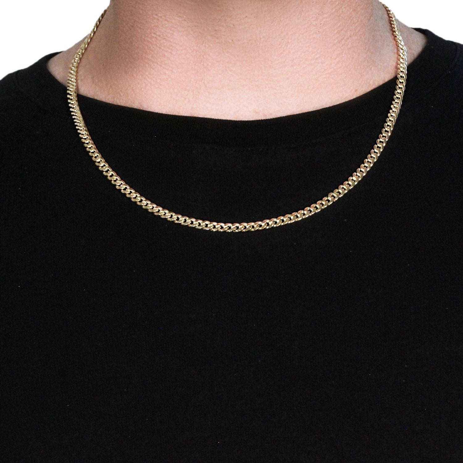 10k Yellow Gold Miami Cuban Semi Solid Chain (4.50 mm) by Bids.com