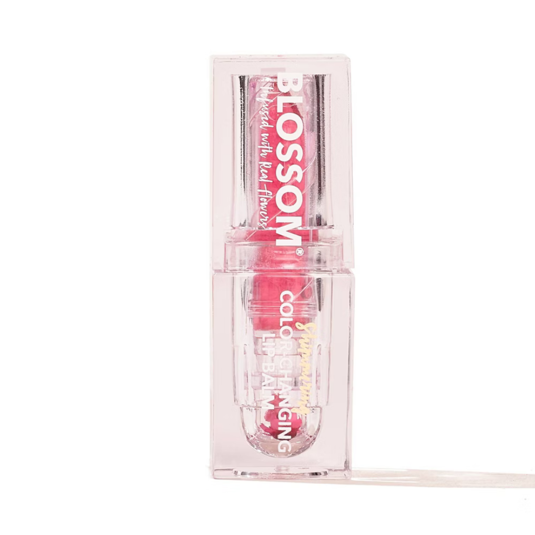 Blossom Shimmering Color-Changing Lip Balm Pink 0.1oz DestGlow