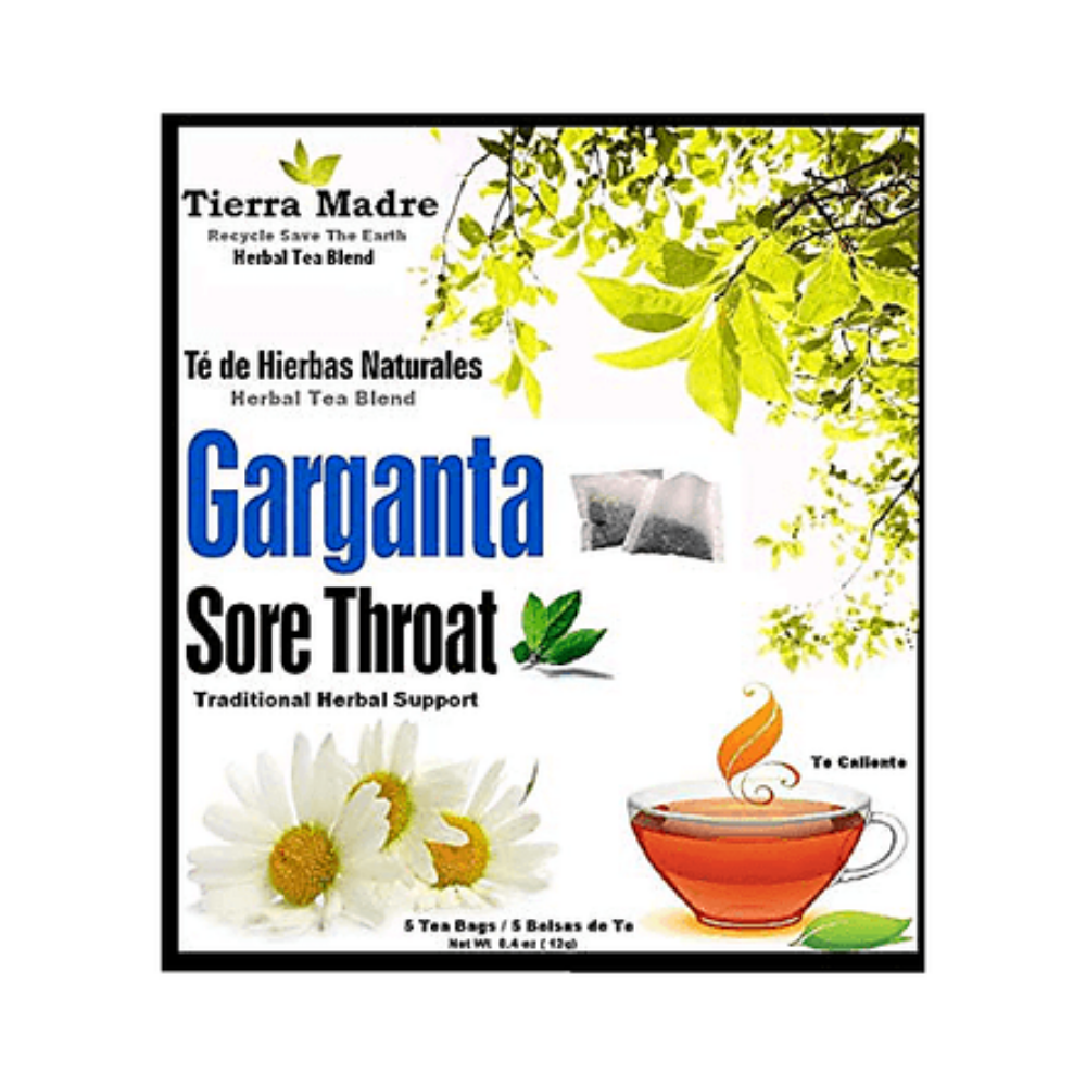 Tierra Madre Garganta Sore Throat Herbal Tea Supplement (5ct) DestGlow