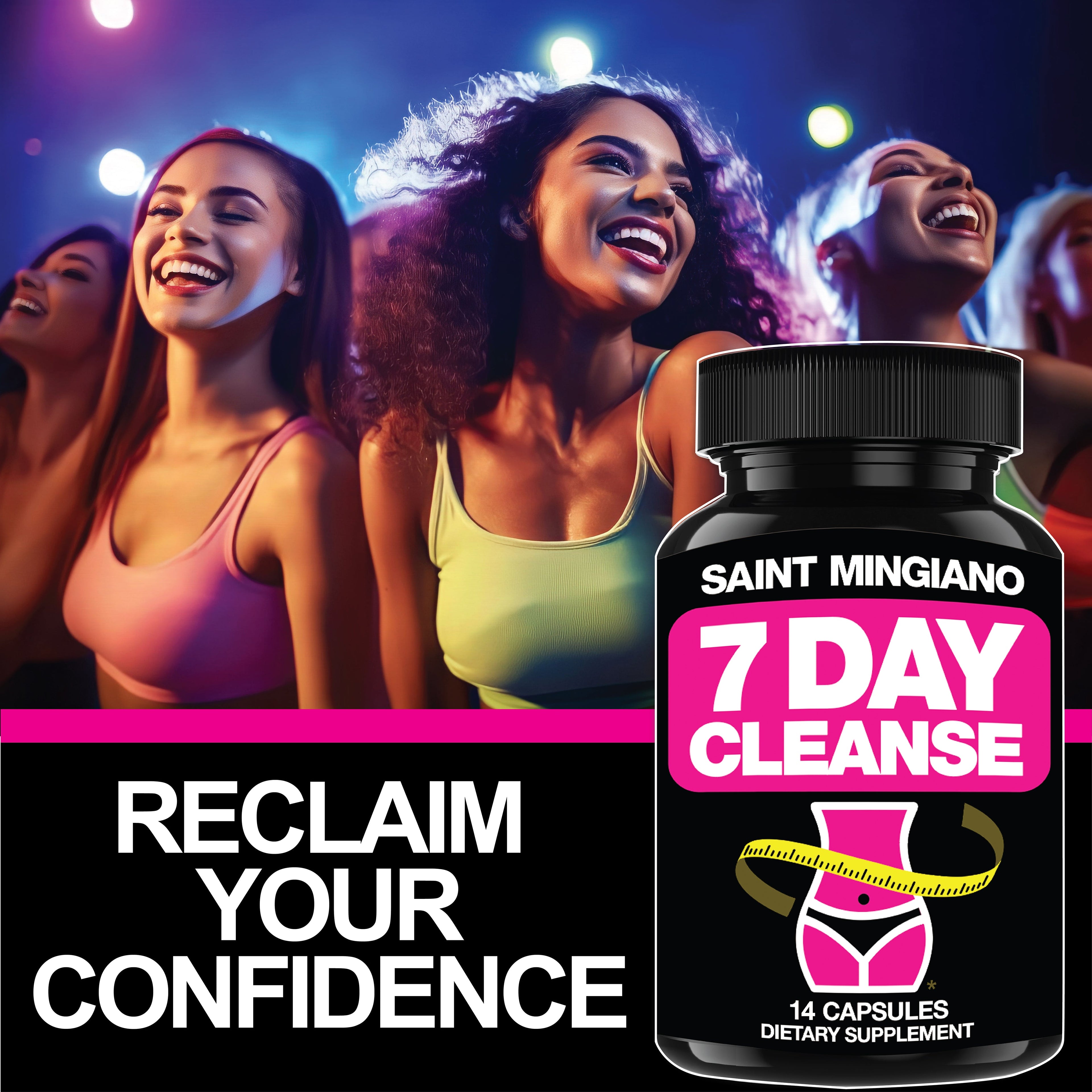 7 Day Cleanse Program | Colon Detox with Natural Laxative for Constipation & Bloating by Saint Mingiano - Supplements & Wellness Dedicated to Holistic Health