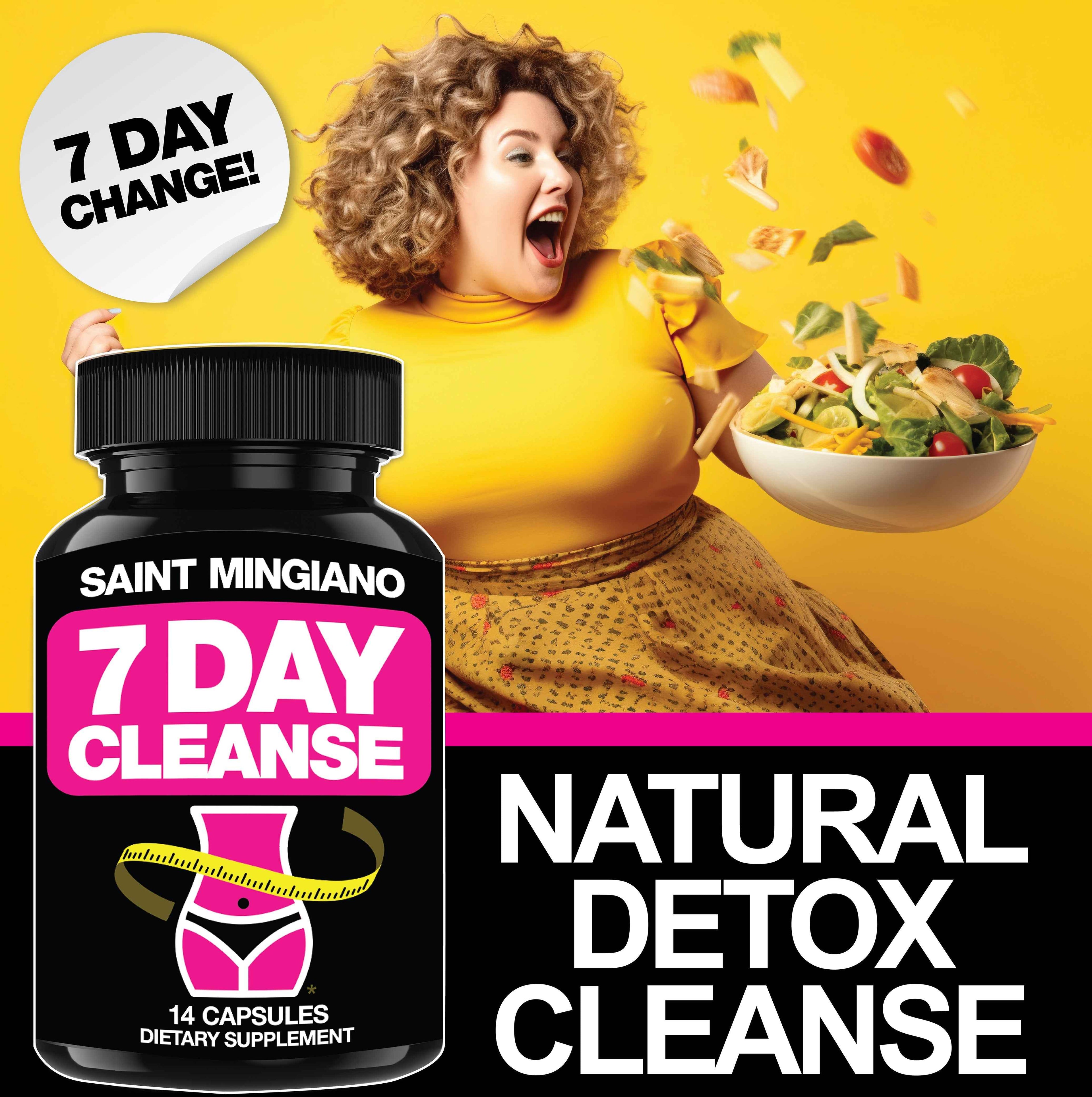 7 Day Cleanse Program | Colon Detox with Natural Laxative for Constipation & Bloating by Saint Mingiano - Supplements & Wellness Dedicated to Holistic Health