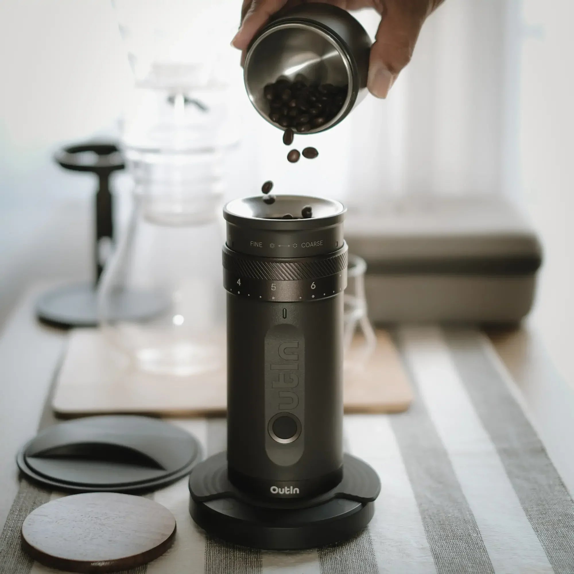 OutIn Fino Portable Electric Coffee Grinder - DestGlow