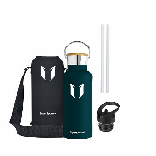 Insulated Stainless Steel Water Bottle - 17oz/500ml Double Wall Vacuum Flask