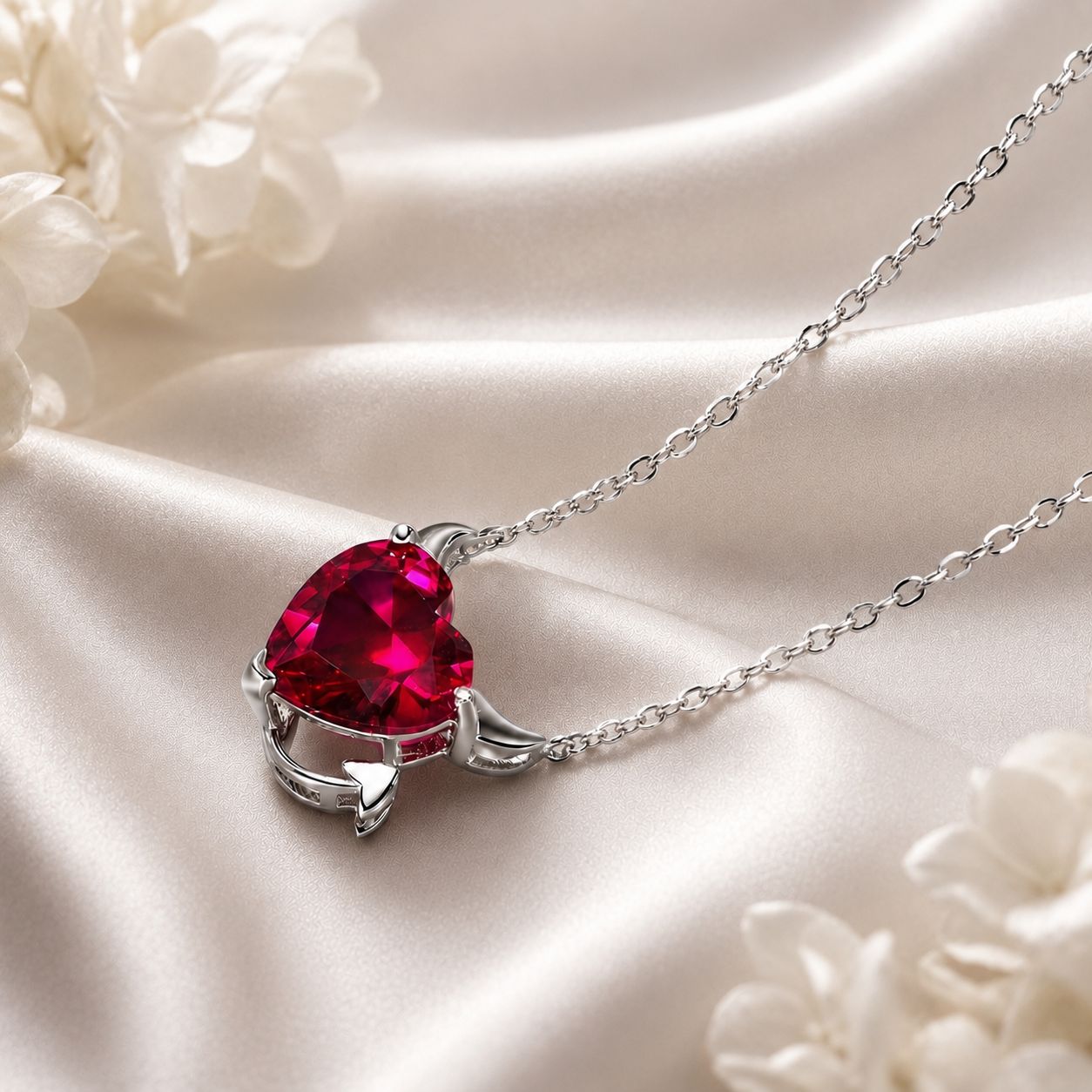 925 Sterling Silver Necklace with 1.5x1.3 cm Pendant for Women DestGlow
