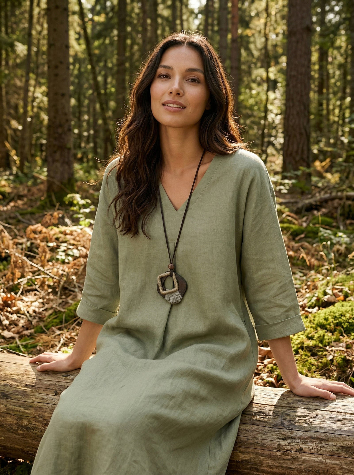 Artisanal Woodland Pendant Necklace DestGlow