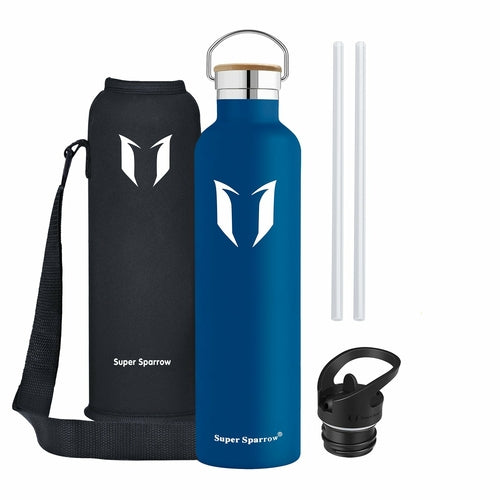 Insulated Stainless Steel Water Bottle 32oz - Double Wall Vacuum Insulated, BPA Free, Leak Proof