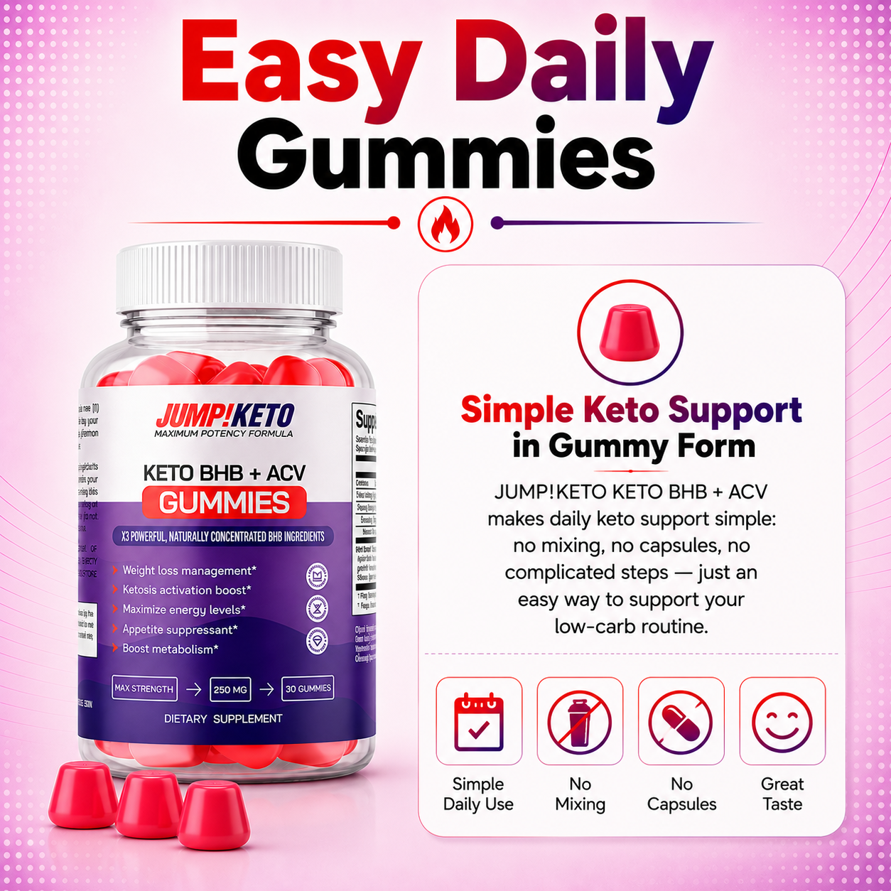 JUMP!KETO BHB + ACV Gummies by RevitMe - Supplements Store