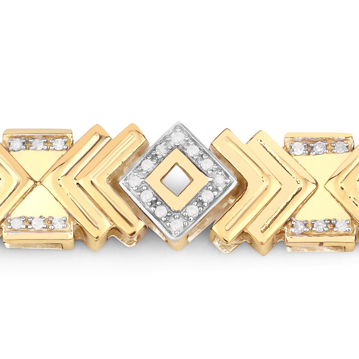 0.98 Carat Genuine White Diamond .925 Sterling Silver Bracelet by Bids.com