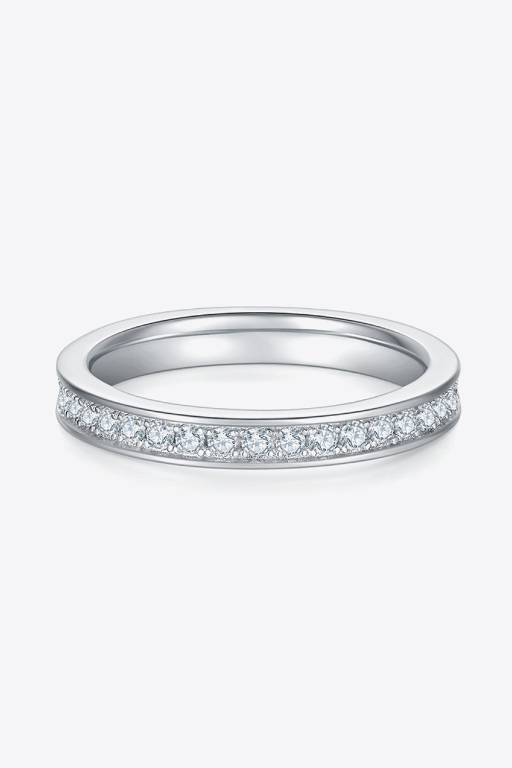 Unexplained Words Sparkala™ Eternity Ring (Platinum Over Pure Sterling Silver) by Sparkala