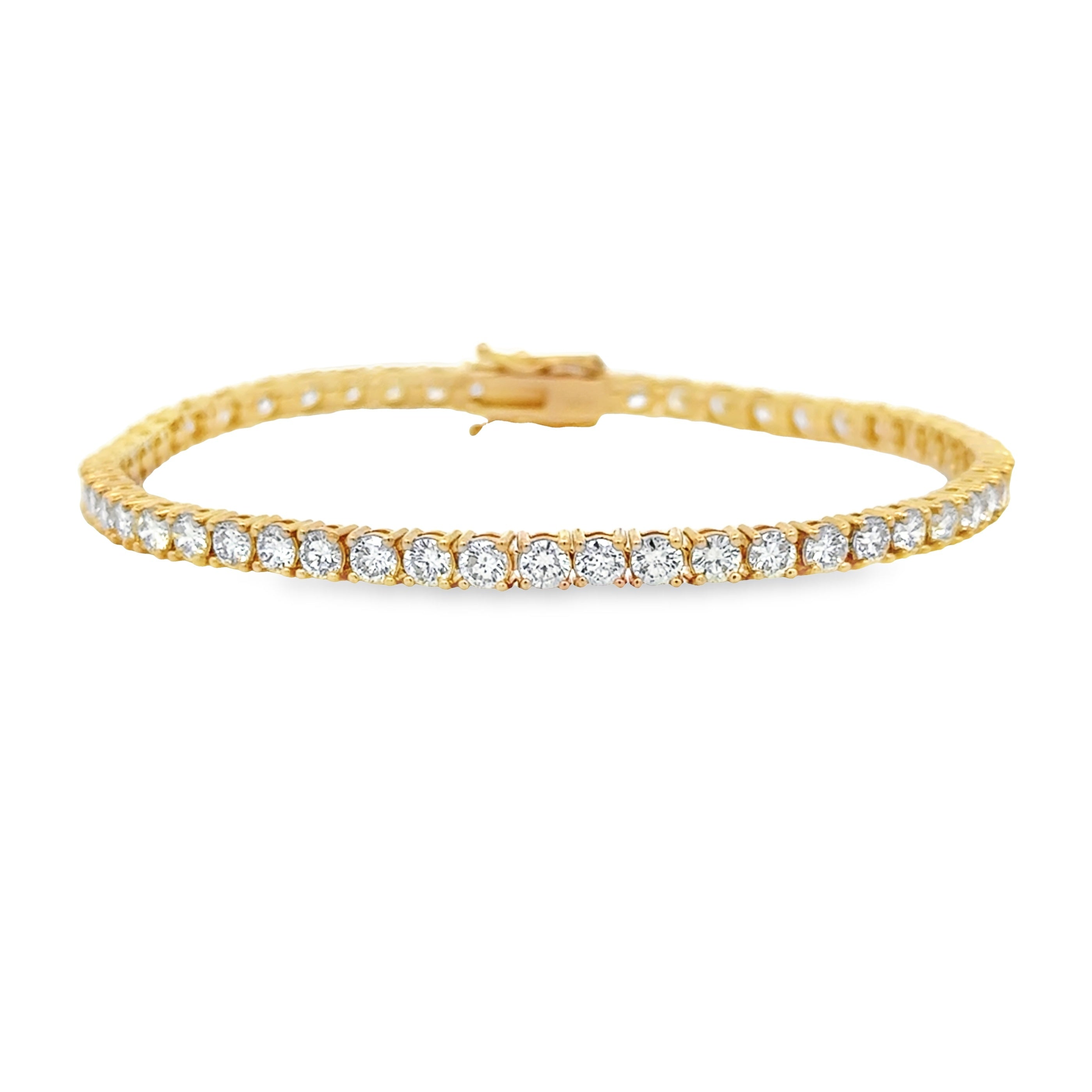 Natural 5.50ct Diamond Tennis Bracelet 18KT Yellow Gold by Bids.com
