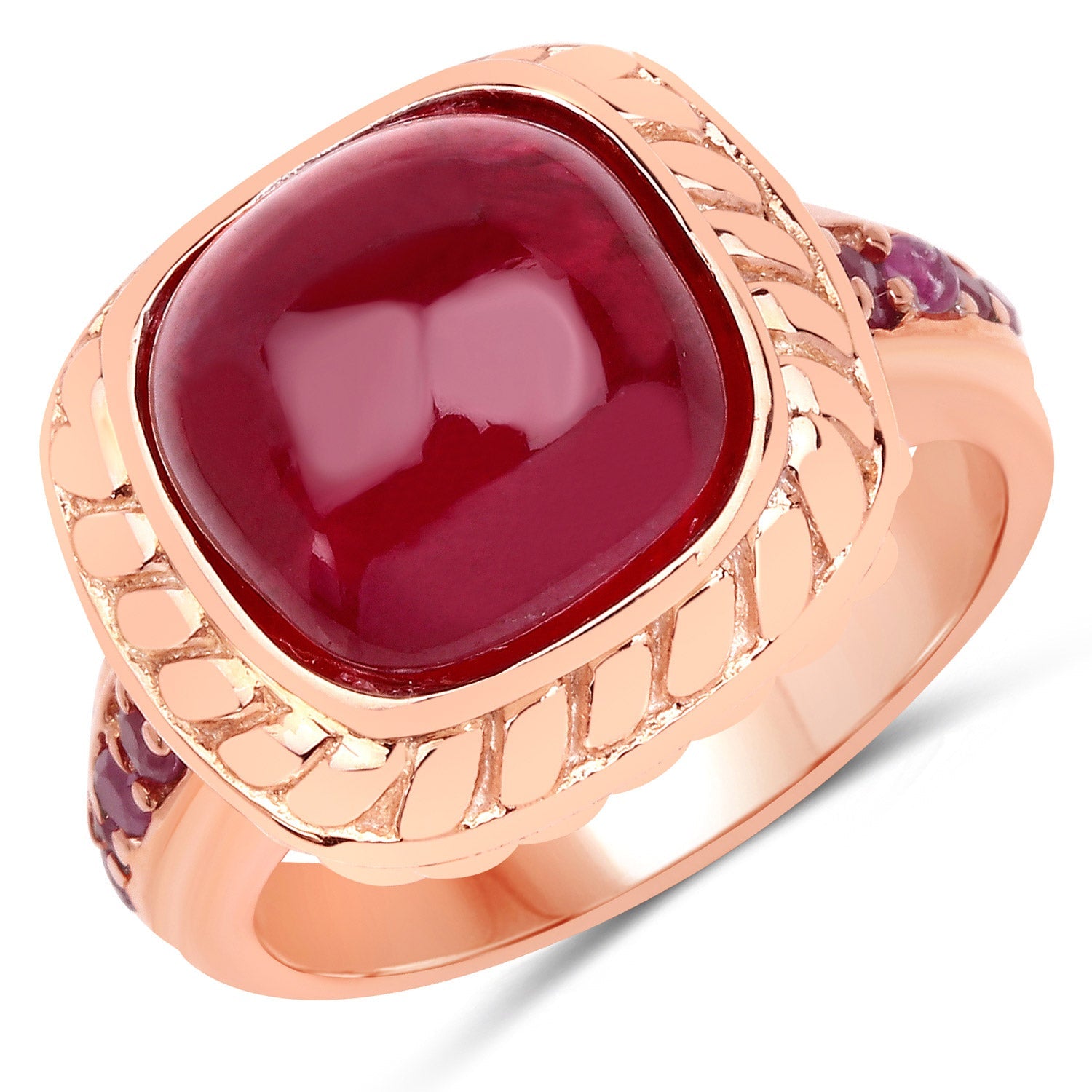 9.14 Carat Glass Filled Ruby and Ruby .925 Sterling Silver Ring by Bids.com