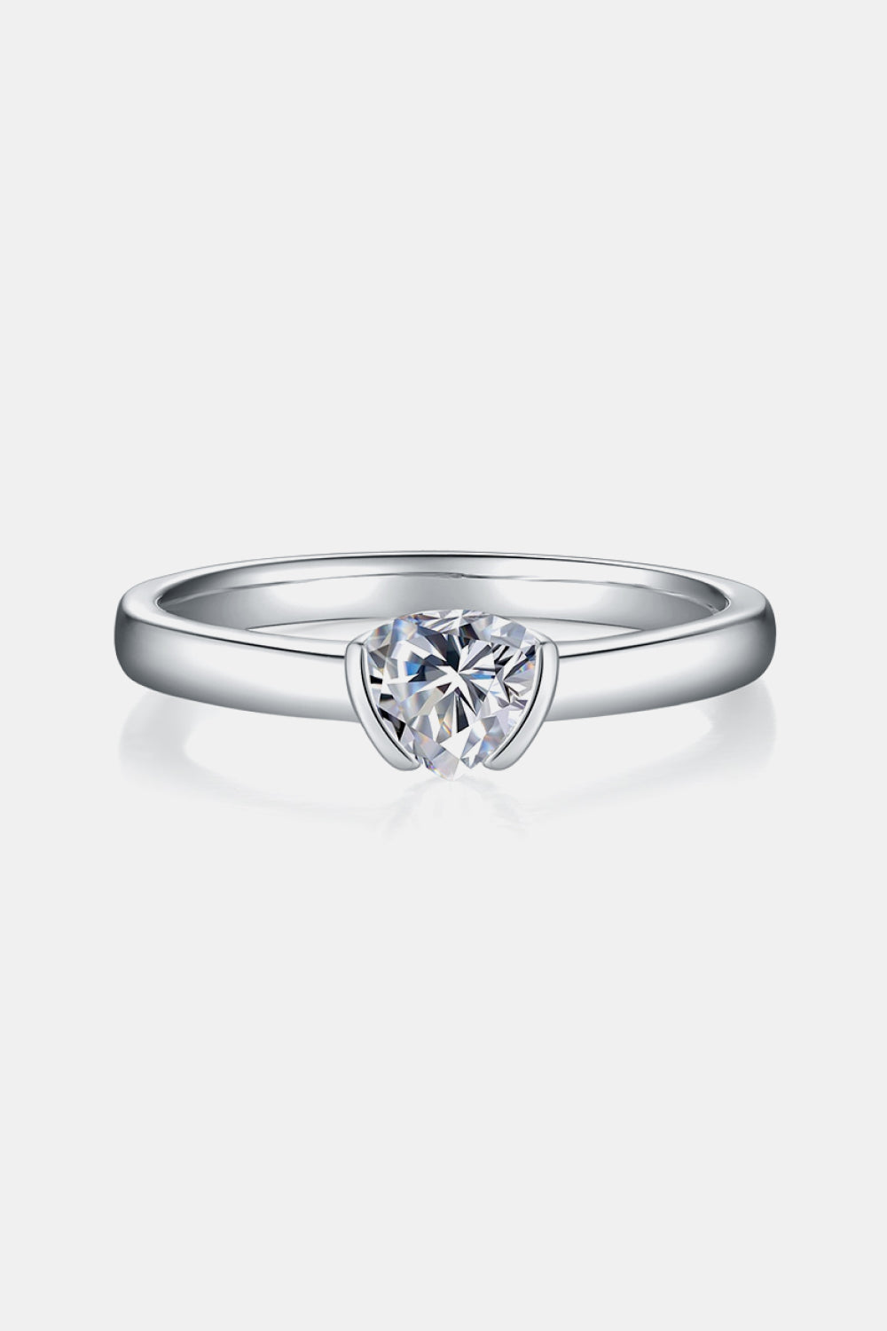 Brilliant Round Cut Sparkala™ Platinum Over Pure Sterling Silver Solitaire Ring by Sparkala