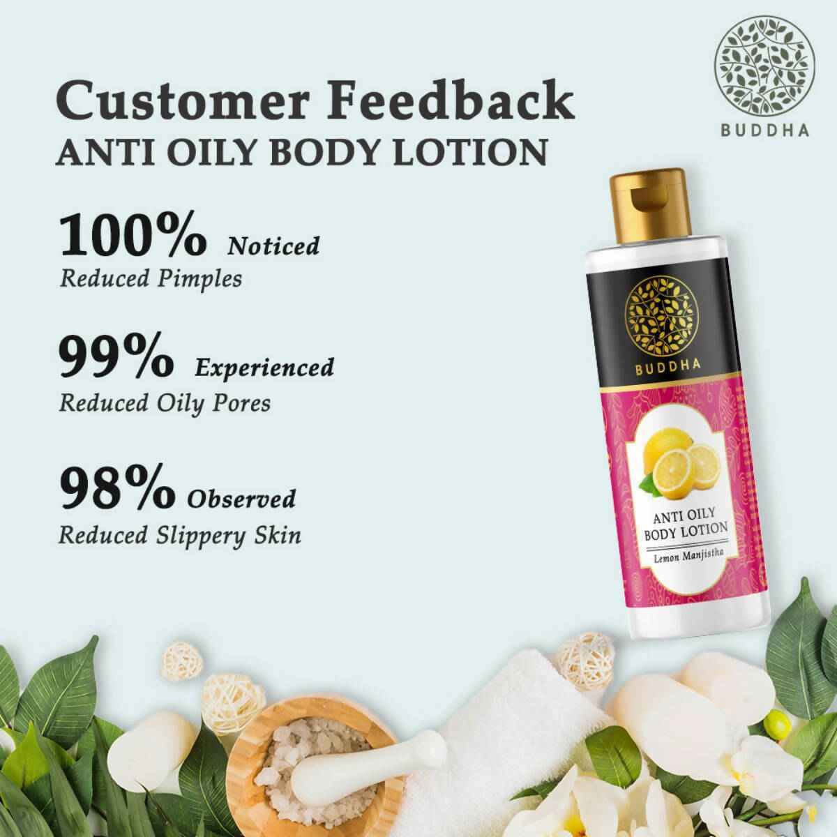 Buddha Natural Anti Oily Body Lotion - Helps To Balance The Skin&