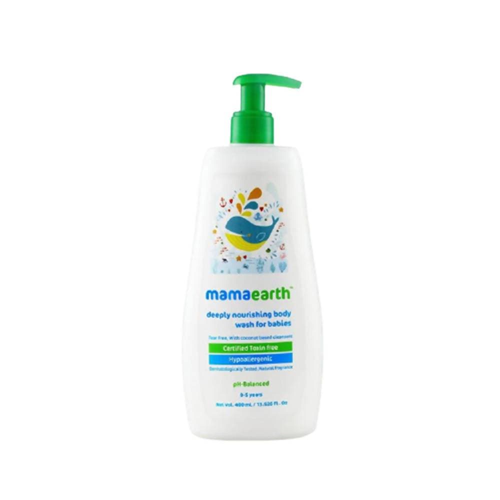 Mamaearth Deeply Nourishing Baby Body Wash For Natural Cleansers & Tear-Free Formula