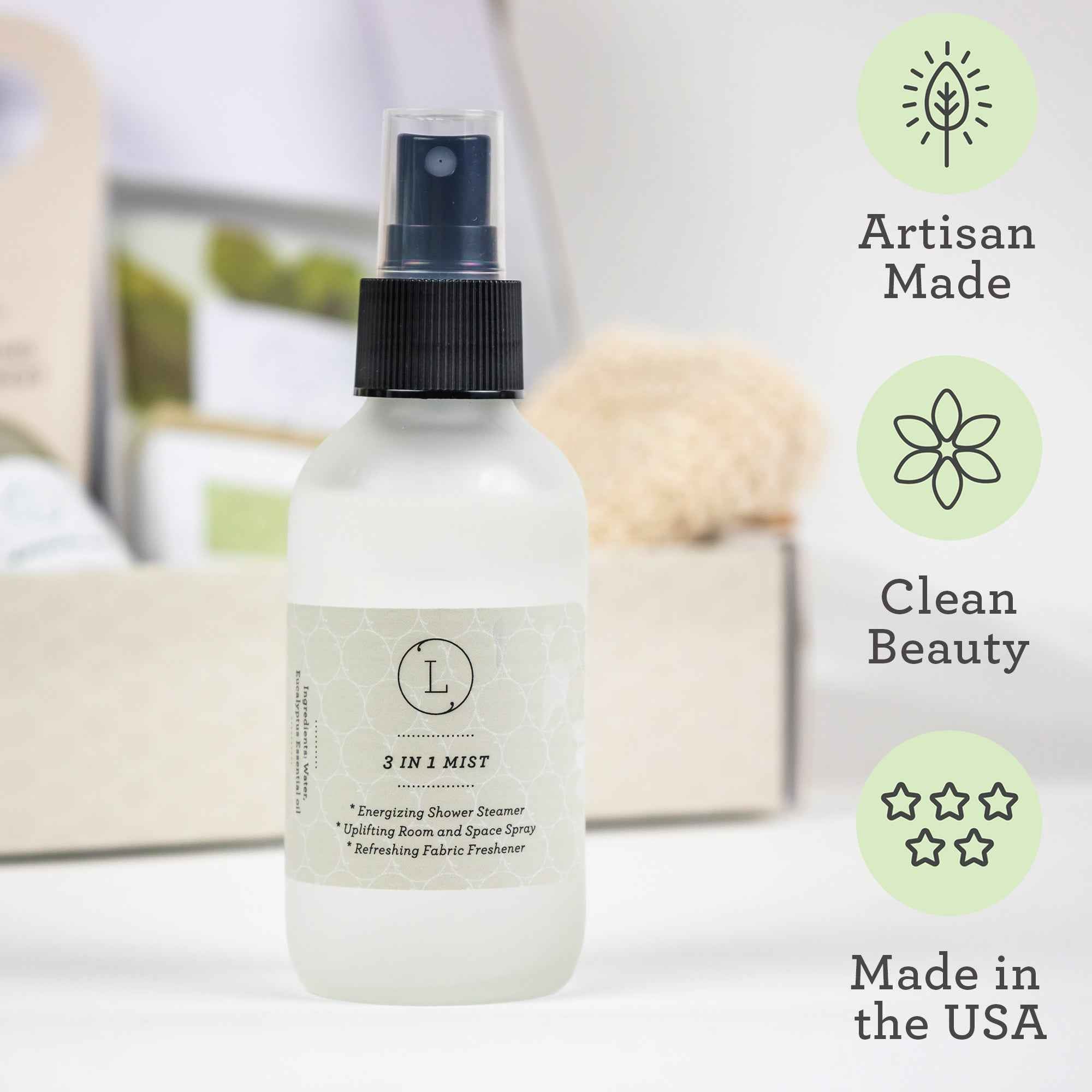 The Ultimate Lizush Natural Spa Experience –4 Piece Artisanal Wellness in a Gift Box